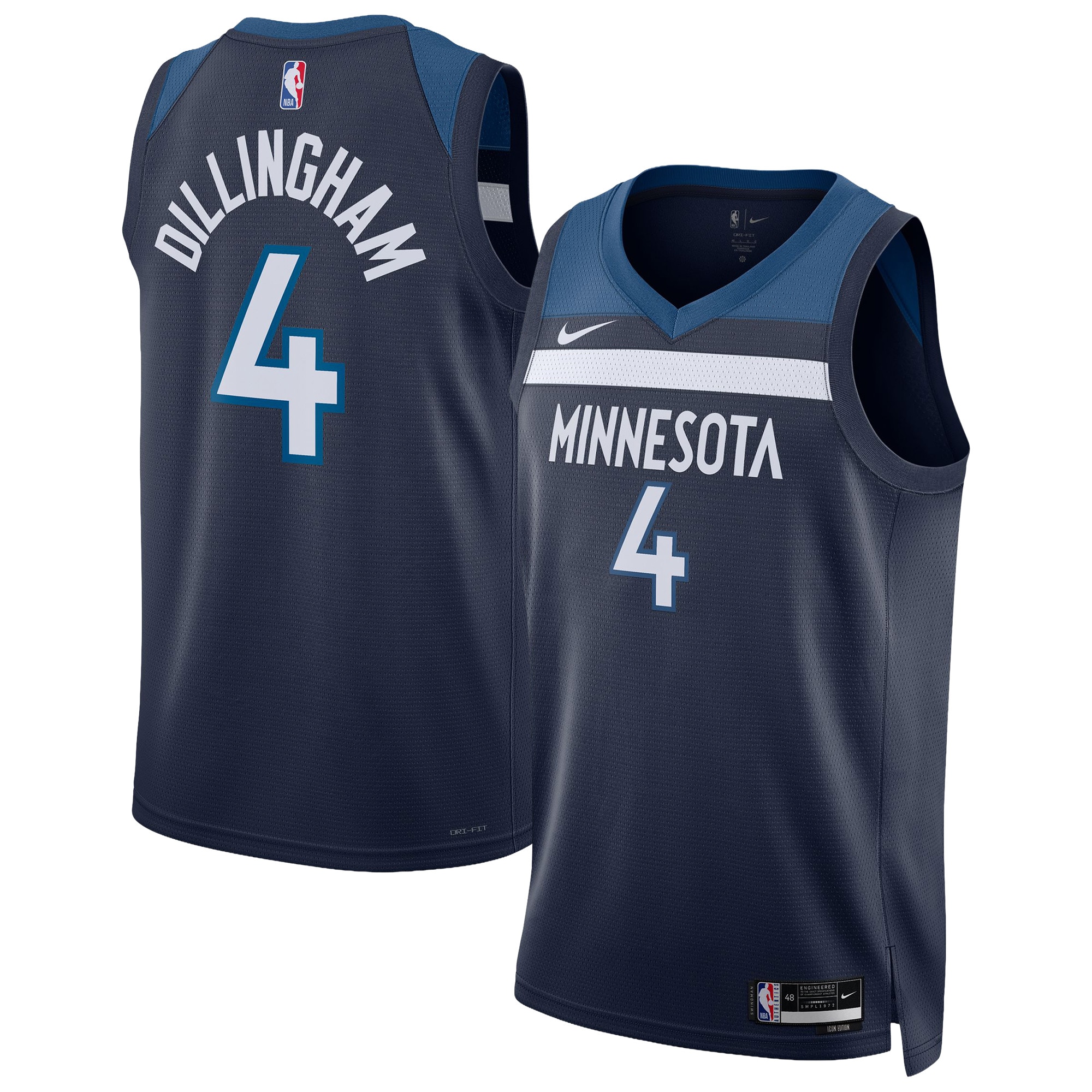 Rob Dillingham Minnesota Timberwolves Unisex Swingman Jersey - Icon Edition - Navy
