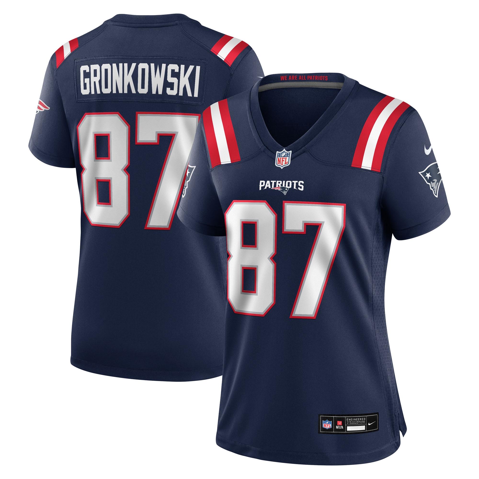Rob Gronkowski New England Patriots Women's Team Retired Player Game Jersey - Navy