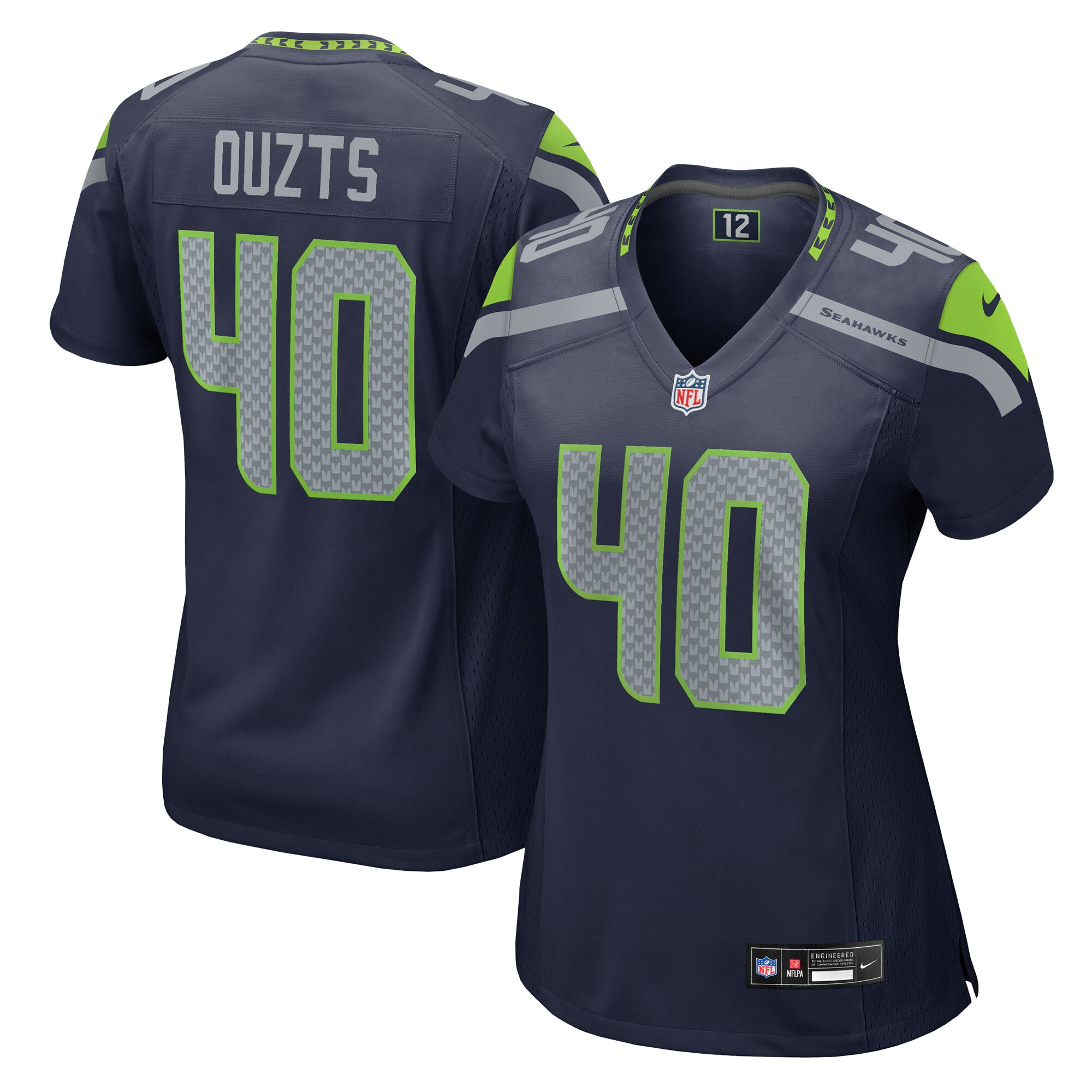 Robbie Ouzts Seattle Seahawks Women's Team Game Jersey - College Navy