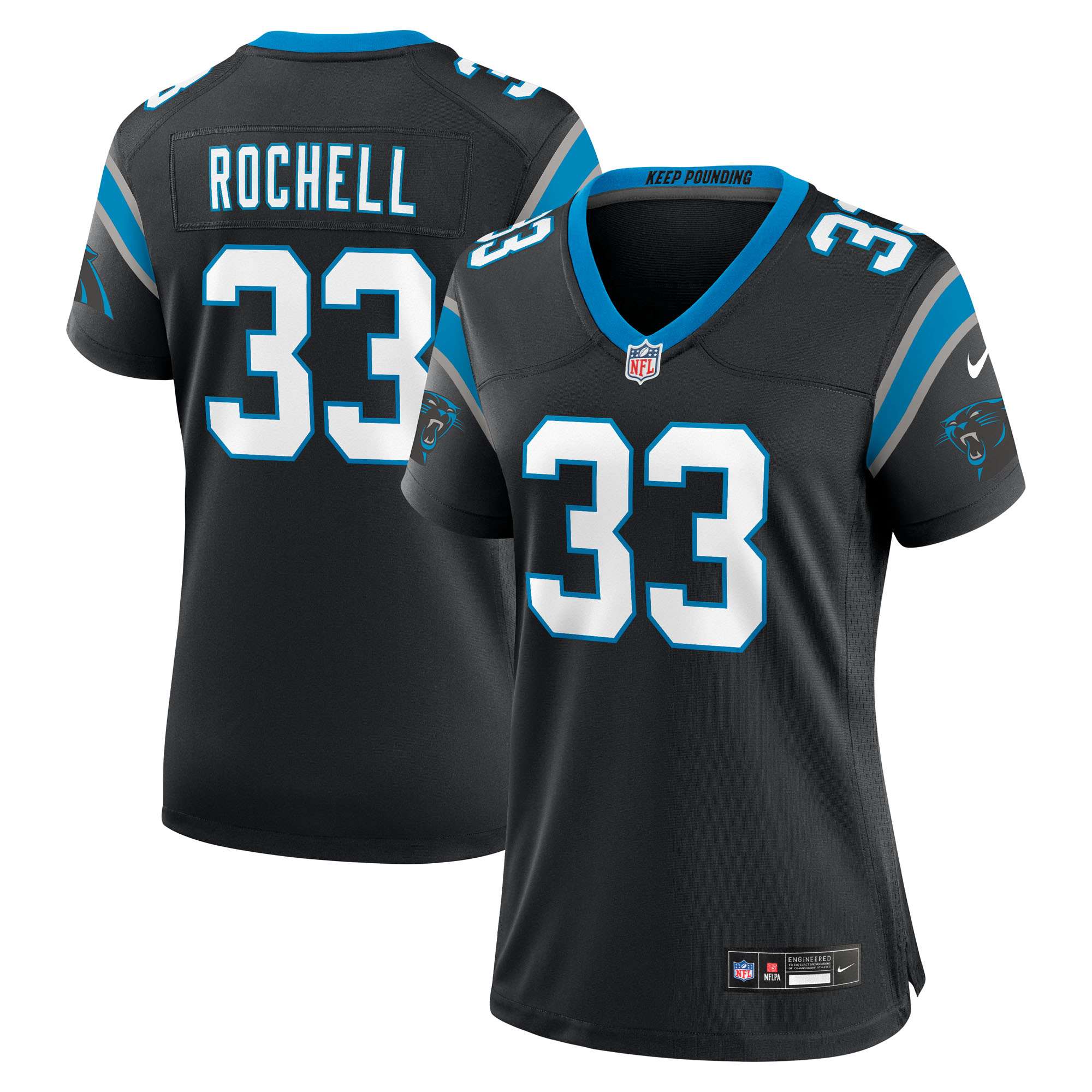 Robert Rochell Carolina Panthers Women's Team Game Jersey - Black
