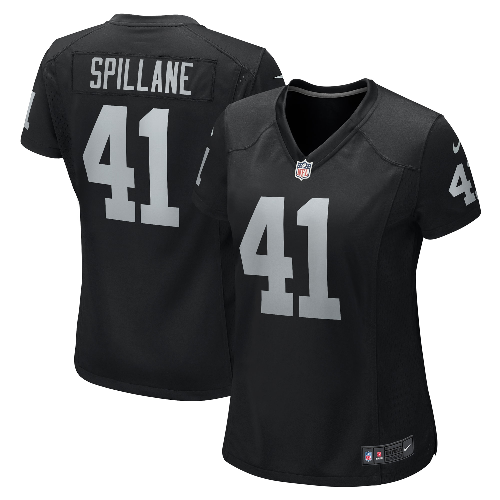 Robert Spillane Las Vegas Raiders Women's Game Player Jersey - Black