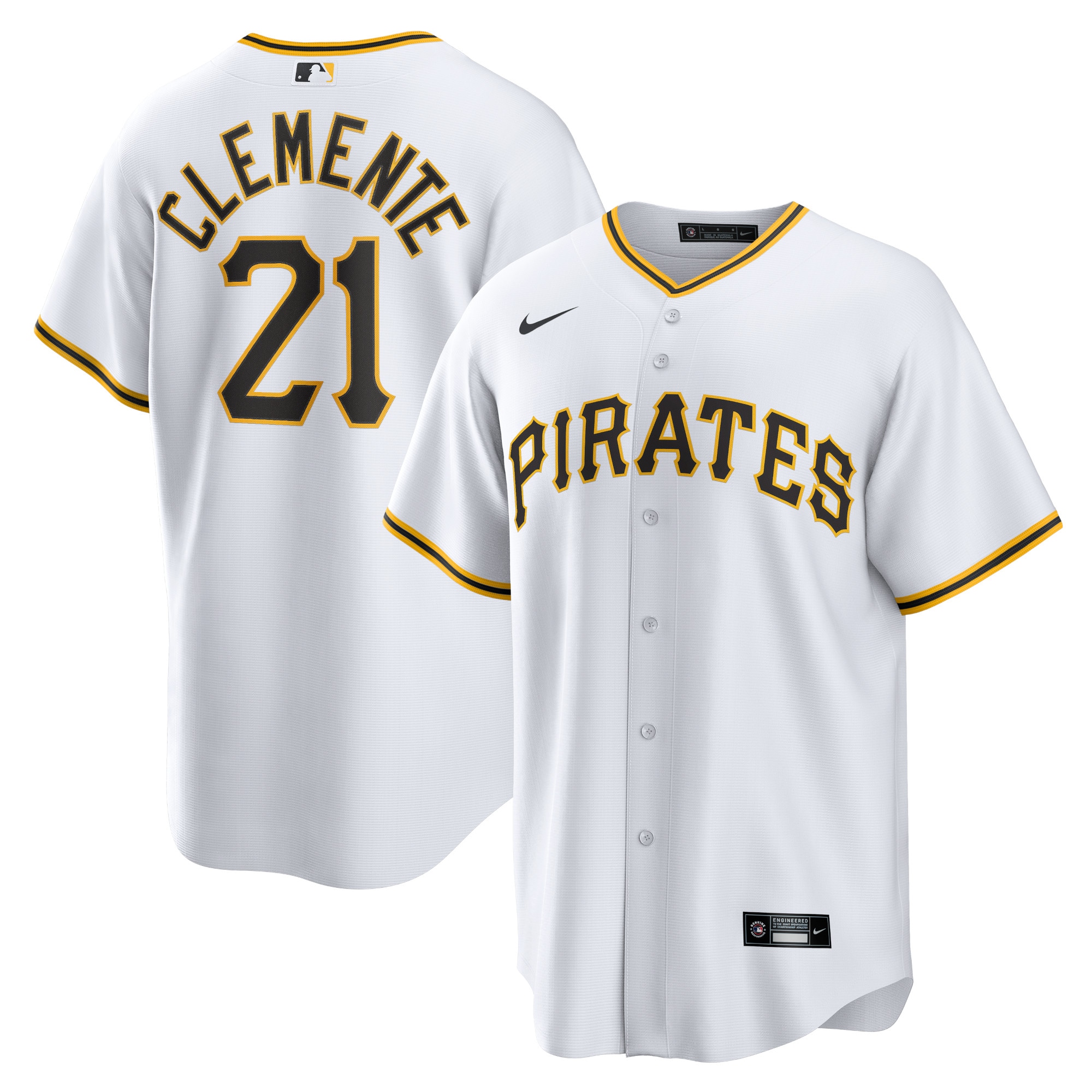 Roberto Clemente Pittsburgh Pirates Home Player Name Jersey - White