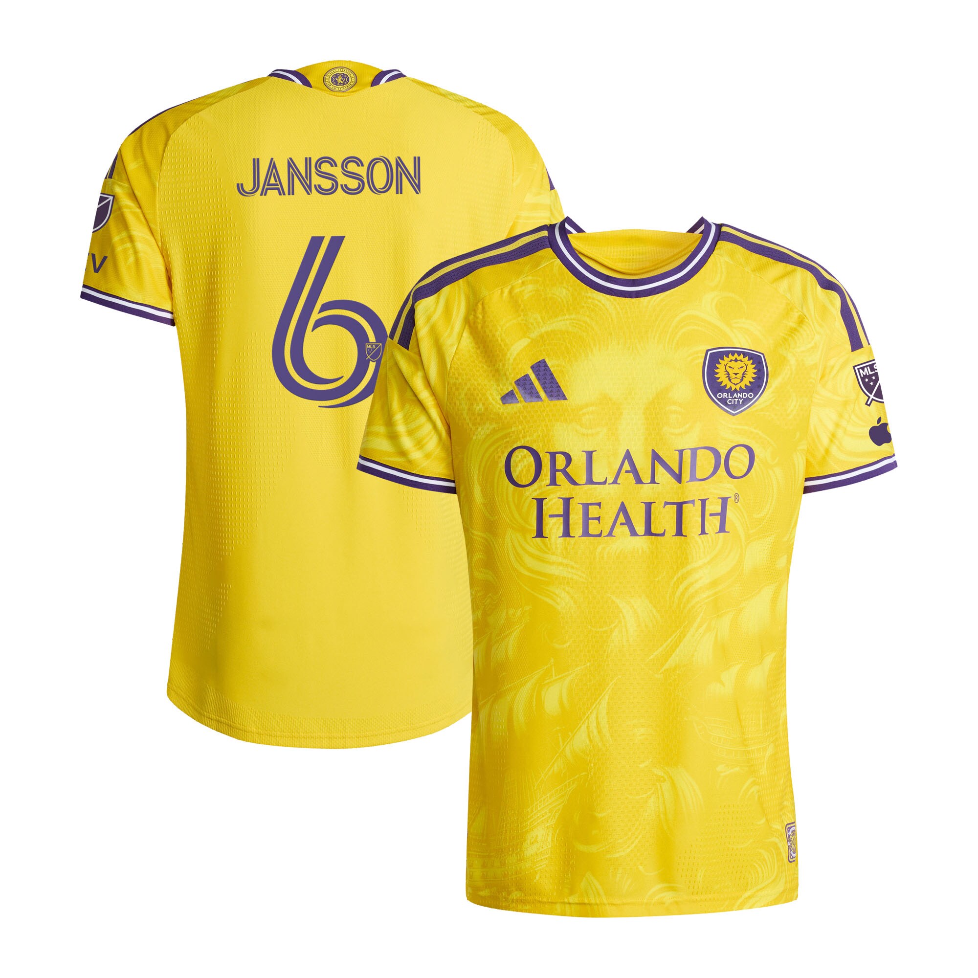 Robin Jansson Orlando City SC 2026 Sunken Treasure Kit On-Field Patch Jersey - Yellow
