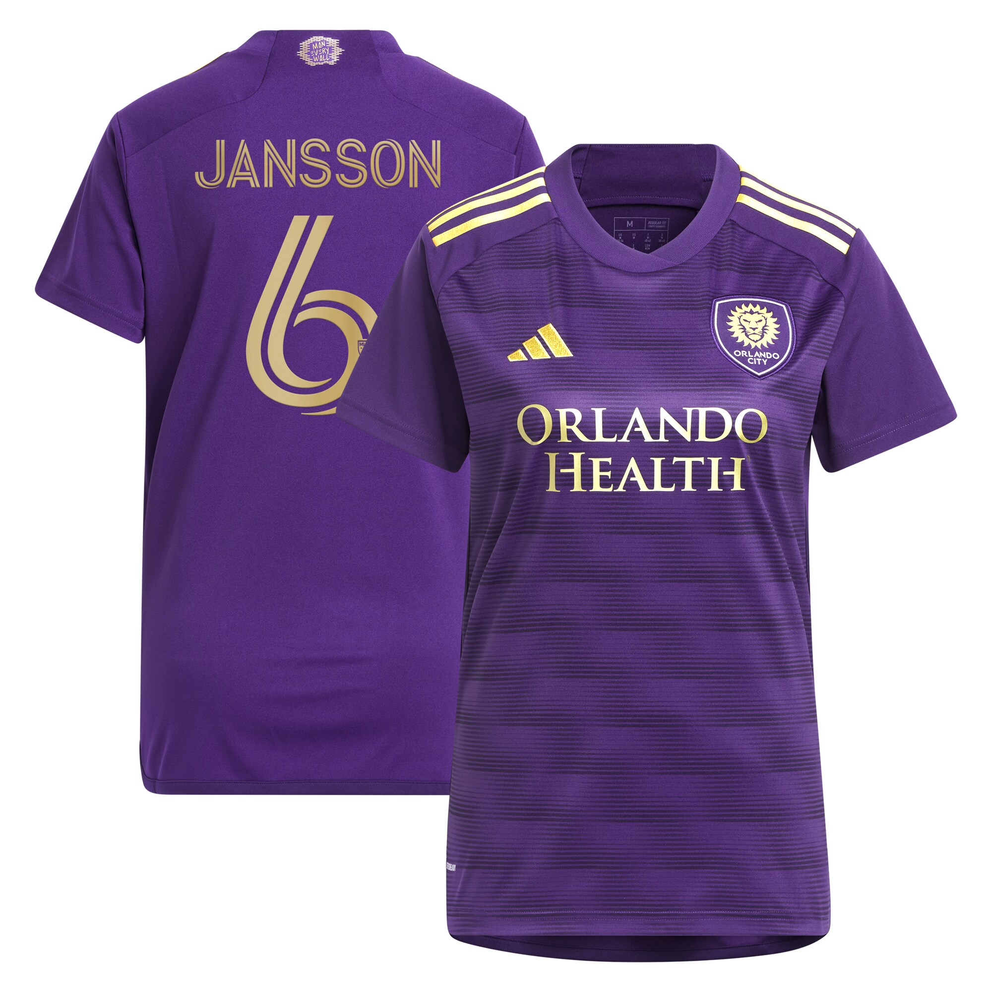 Robin Jansson Orlando City SC Women's 2024 The Wall Kit Player Jersey – Purple