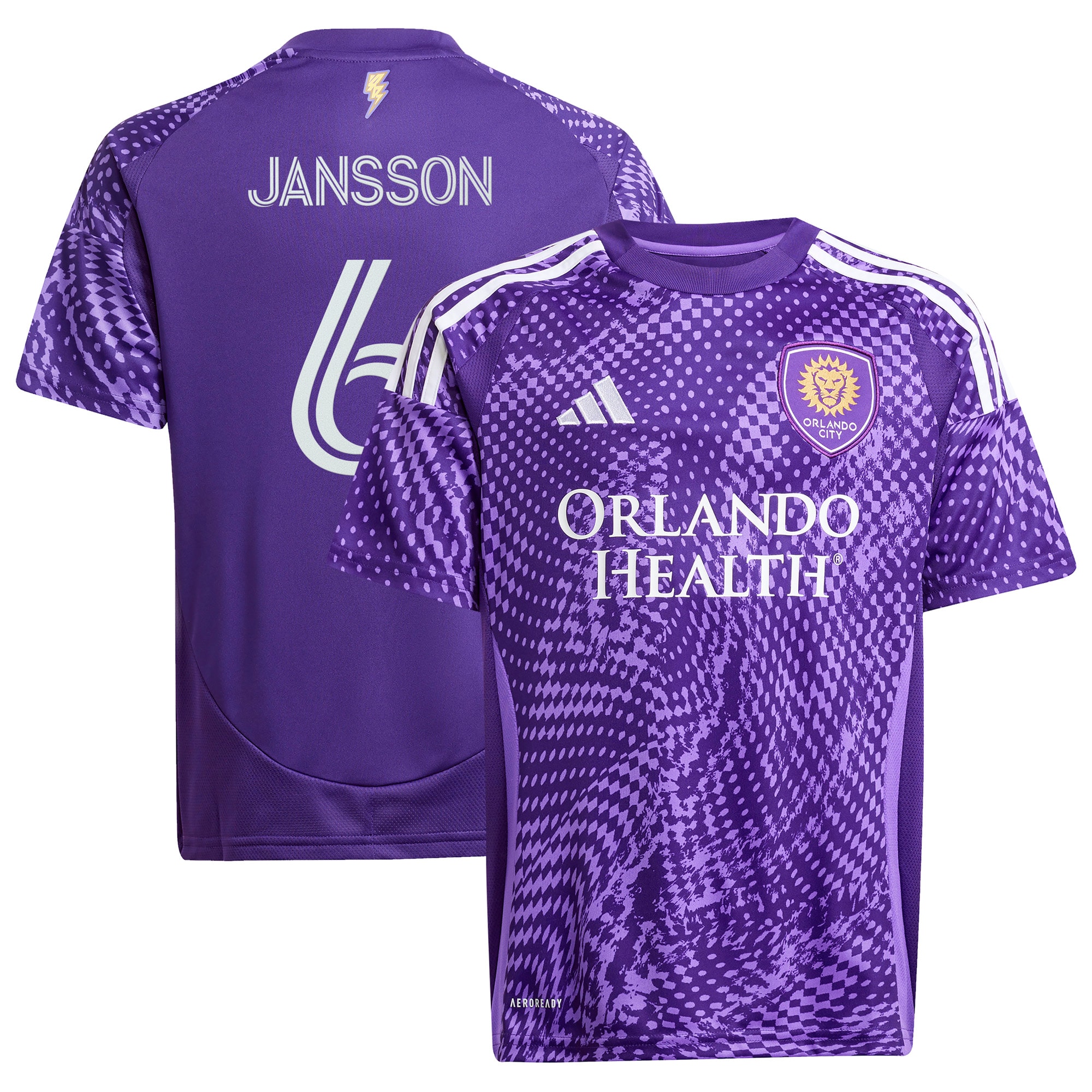 Robin Jansson Orlando City SC Youth 2025 Perfect Storm Player Jersey - Purple