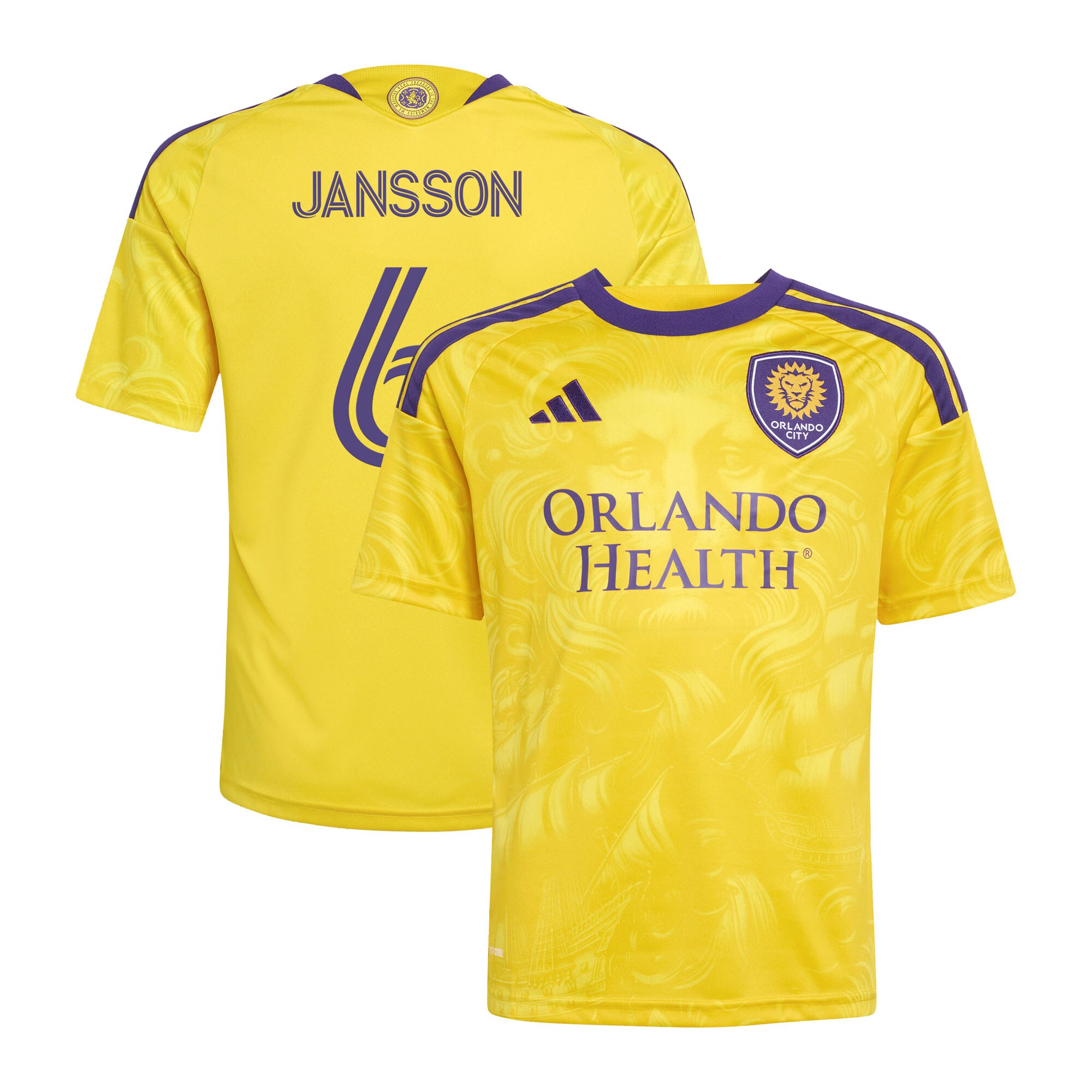 Robin Jansson Orlando City SC Youth 2026 Sunken Treasure Kit Jersey - Yellow