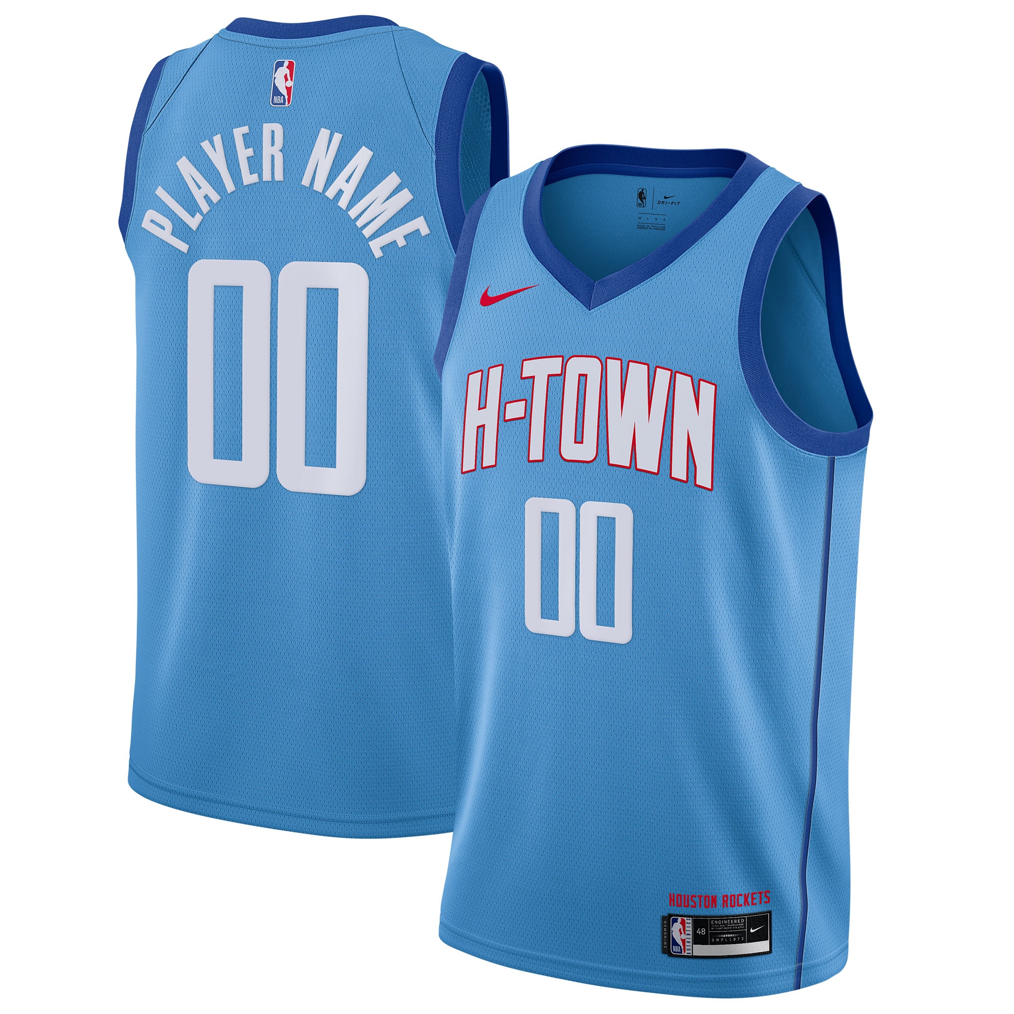 Rockets HTown Blue Jersey - Nike - Swingman Edition