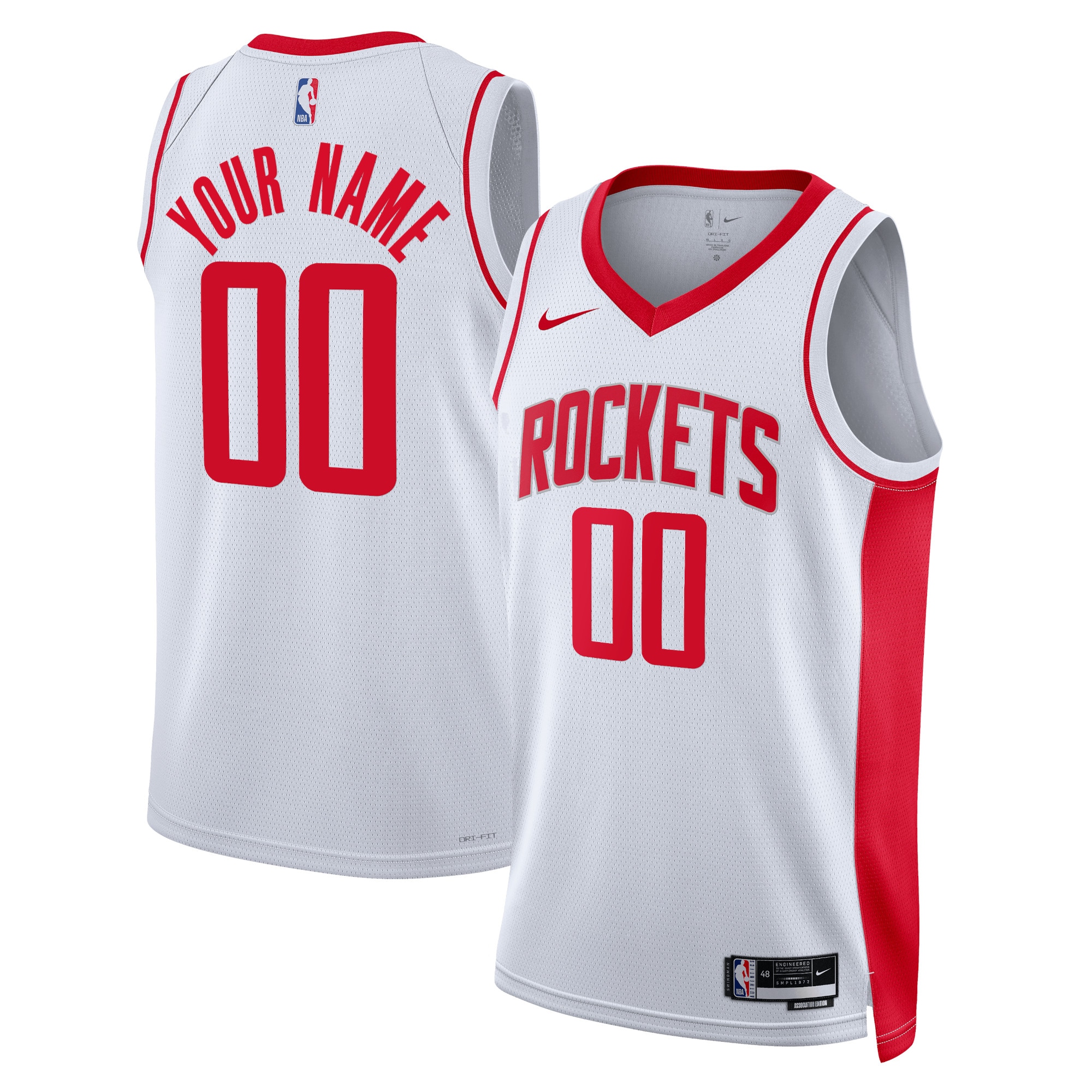 Rockets White Custom Jersey nike association - Nike Rockets White