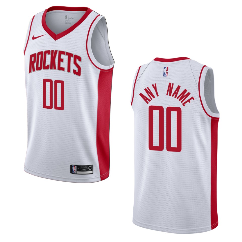 Rockets White Custom Jersey nike - Nike Rockets White Jersey - Custom