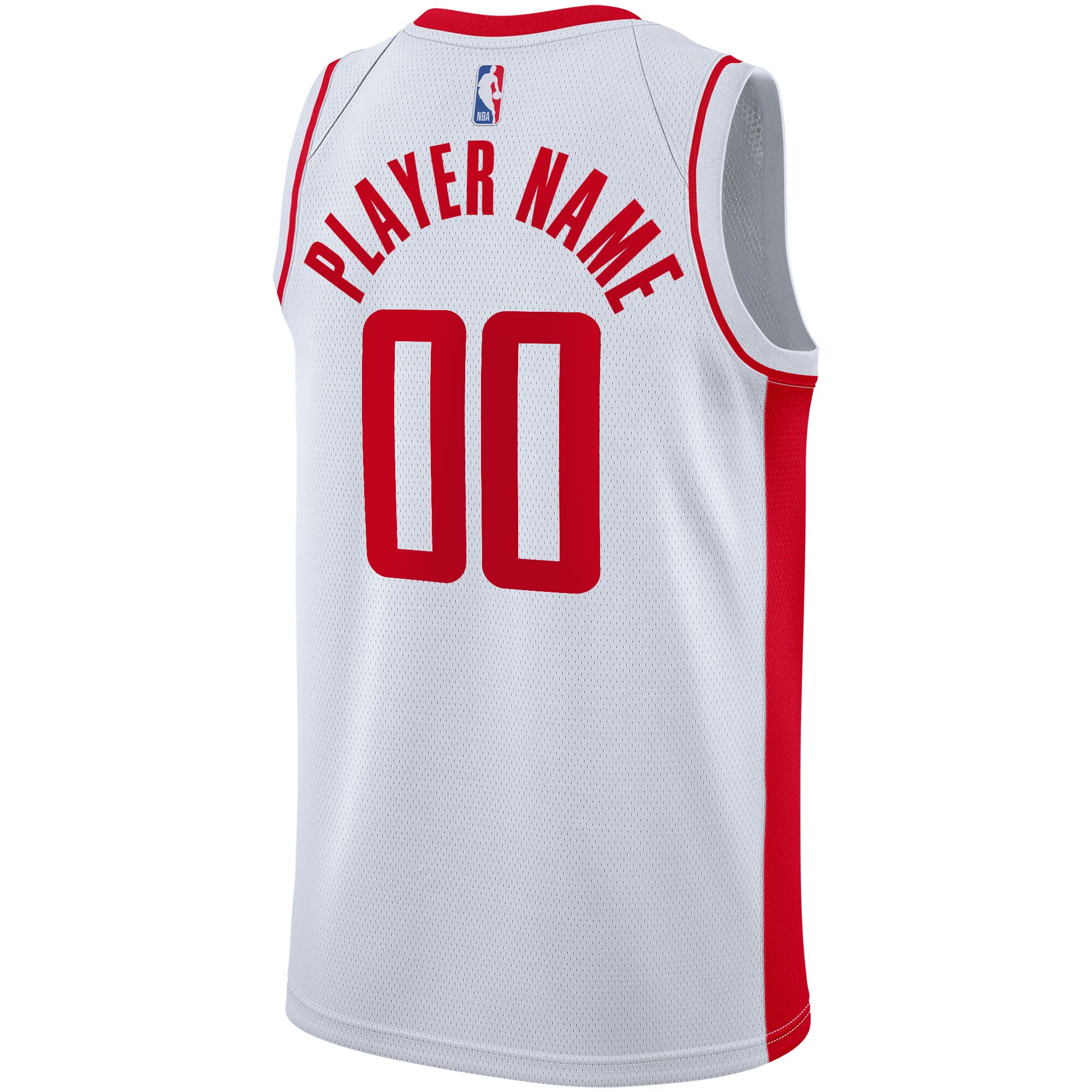 Alternative view of Rockets White Custom Jersey - Nike Rockets White Jersey - Custom