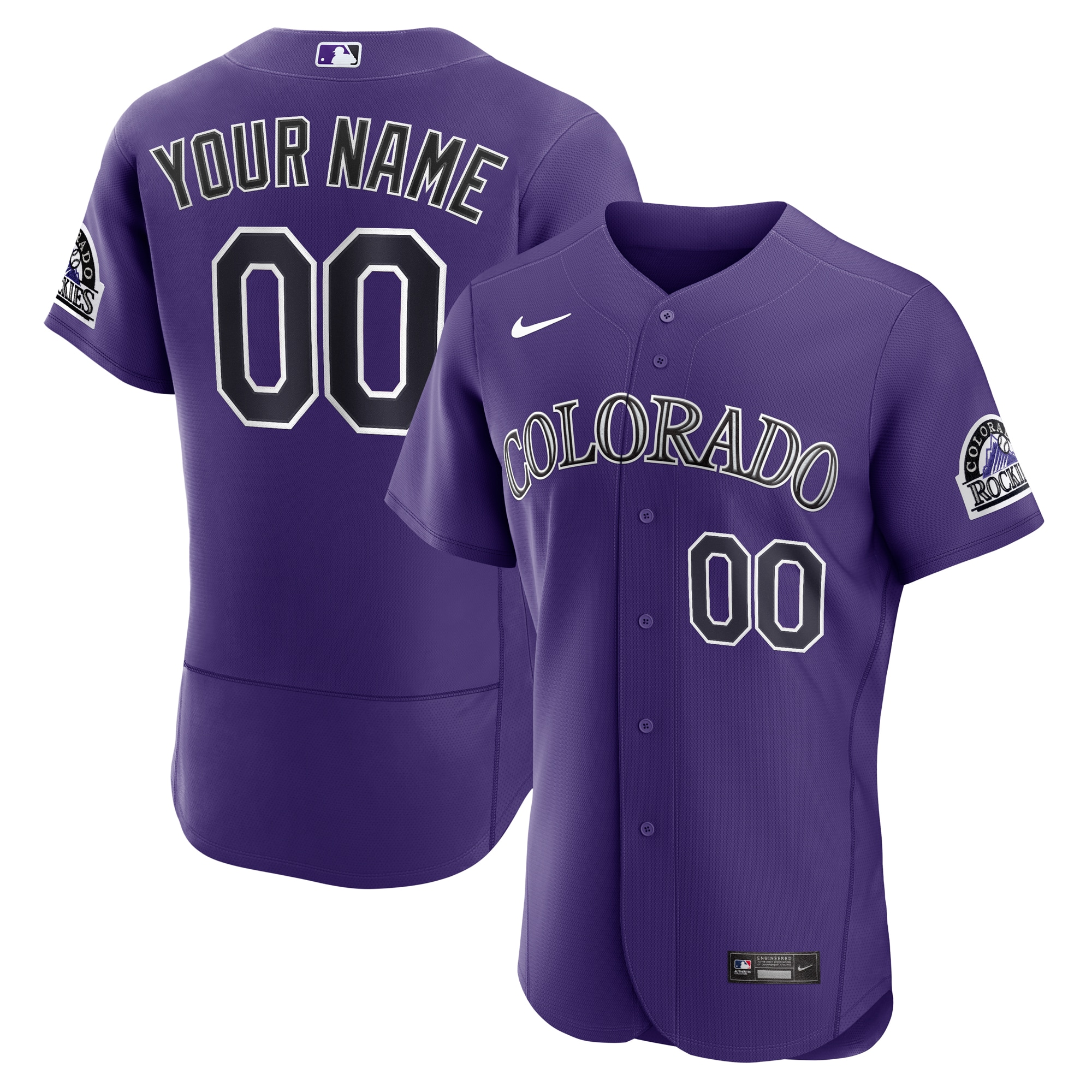 Rockies Purple Custom Jersey nike - Nike Rockies Purple Alternate