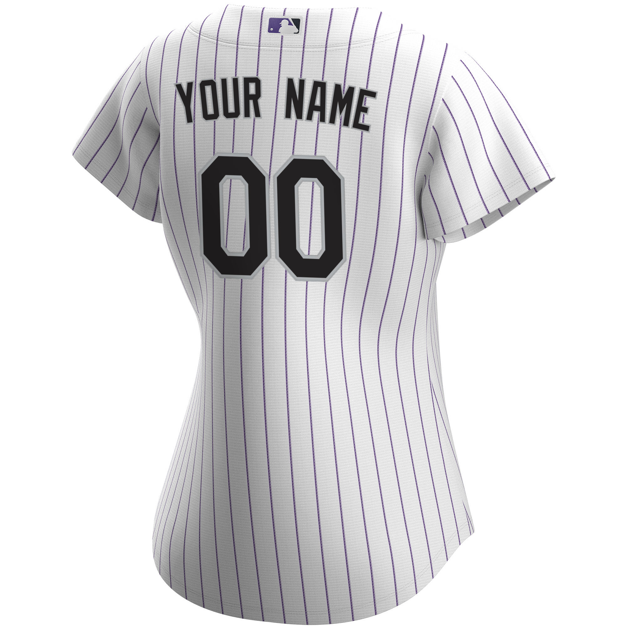 Alternative view of Rockies Purple Pinstripe Custom Jersey - Nike - Personalize Now!