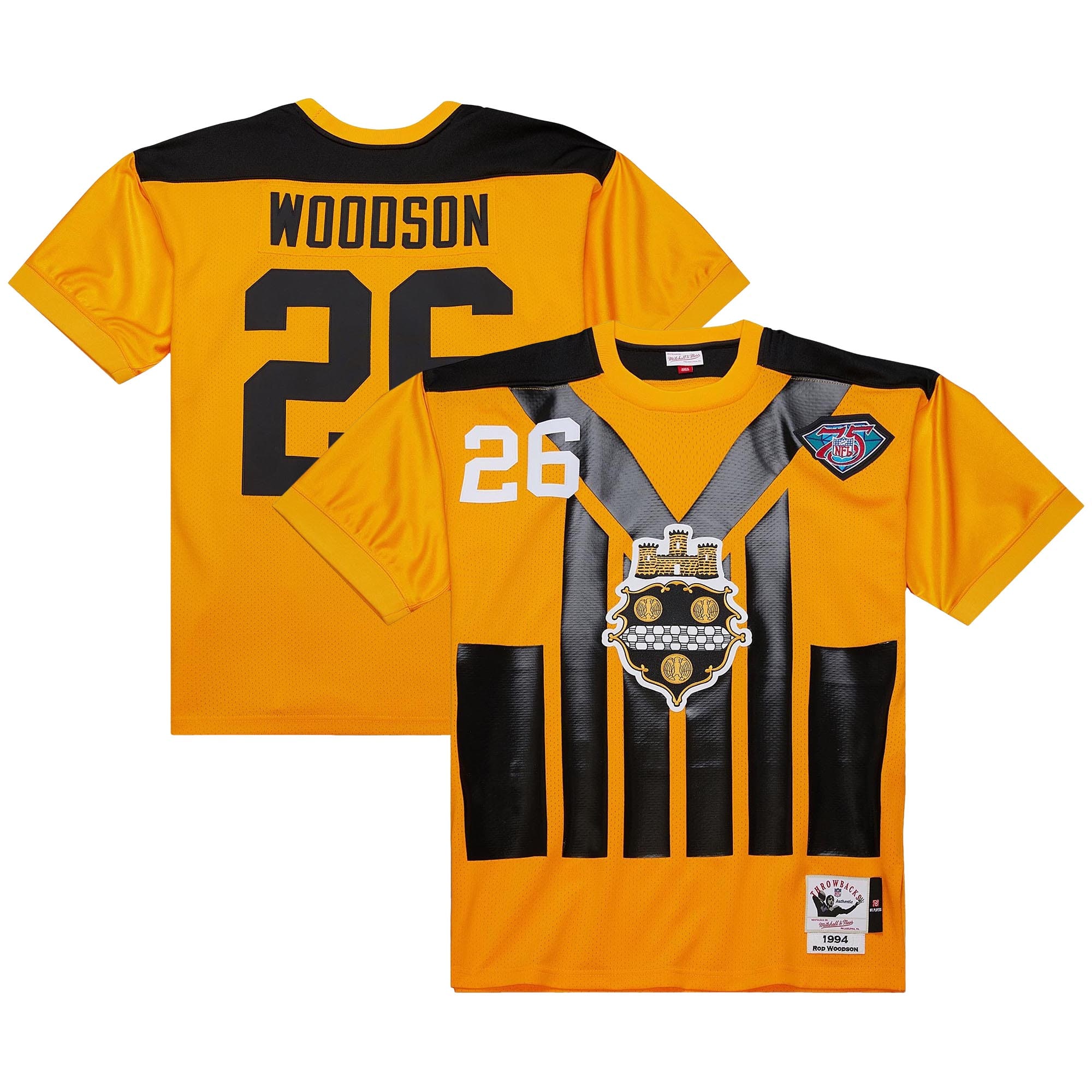 Rod Woodson Pittsburgh Steelers 1994 Throwback Retired Player Jersey - Gold