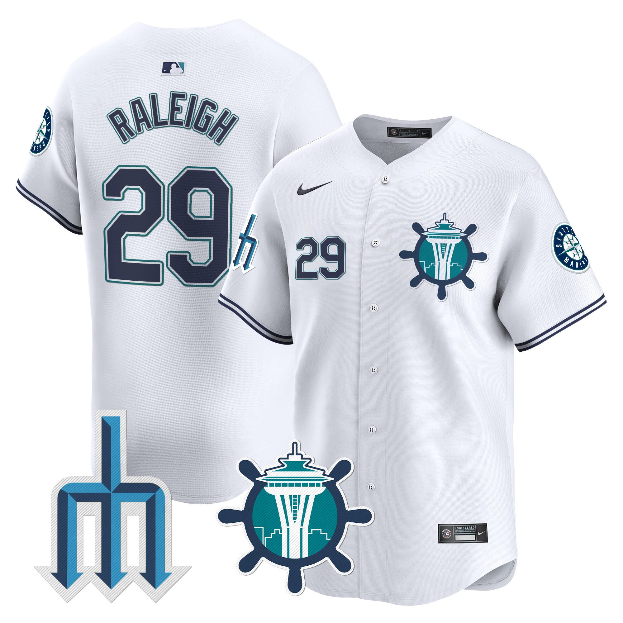 Alternative view of Rodriguez Mariners Jersey - Nike - White Home Edition