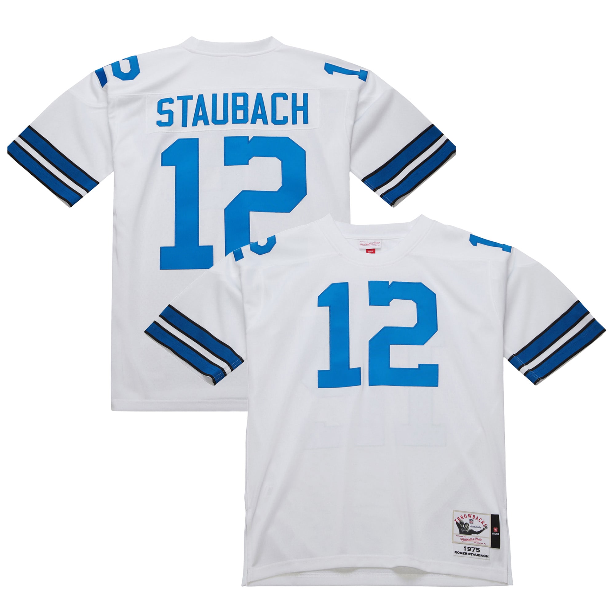 Roger Staubach Dallas Cowboys 1975 Throwback Retired Player Jersey - White