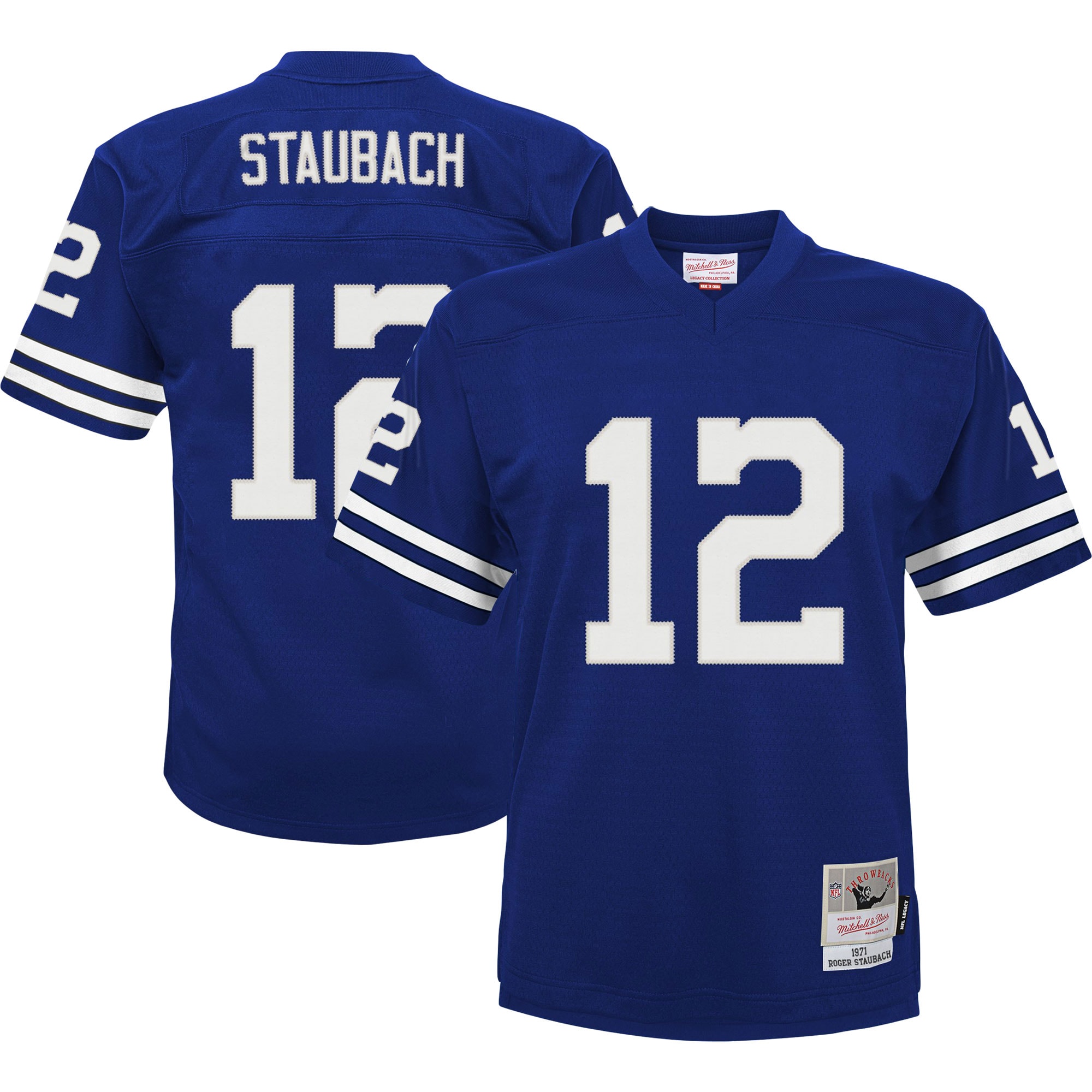 Roger Staubach Dallas Cowboys Youth Retired Player Legacy Jersey - Royal