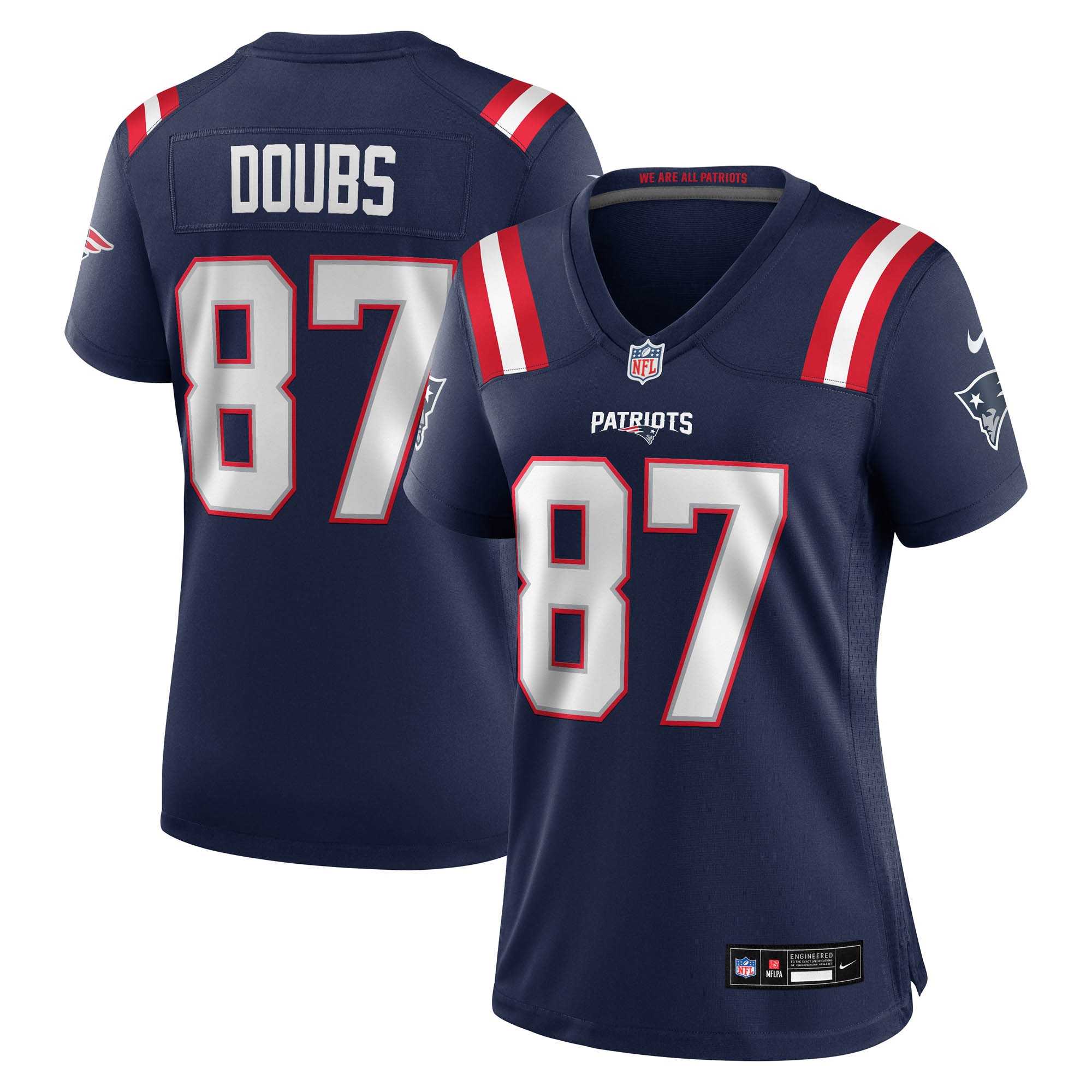 Romeo Doubs New England Patriots Women's Game Jersey - Navy