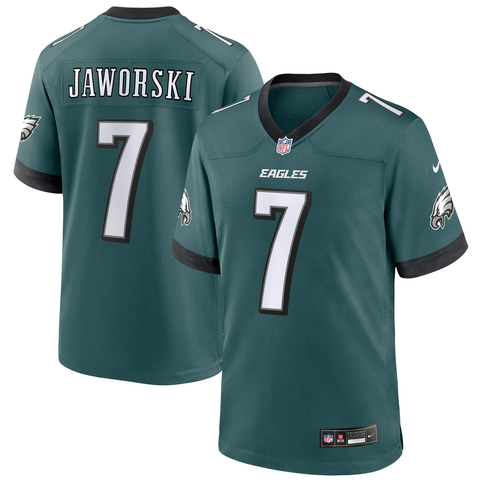 Ron Jaworski Philadelphia Eagles Team Retired Player Game Jersey - Midnight Green