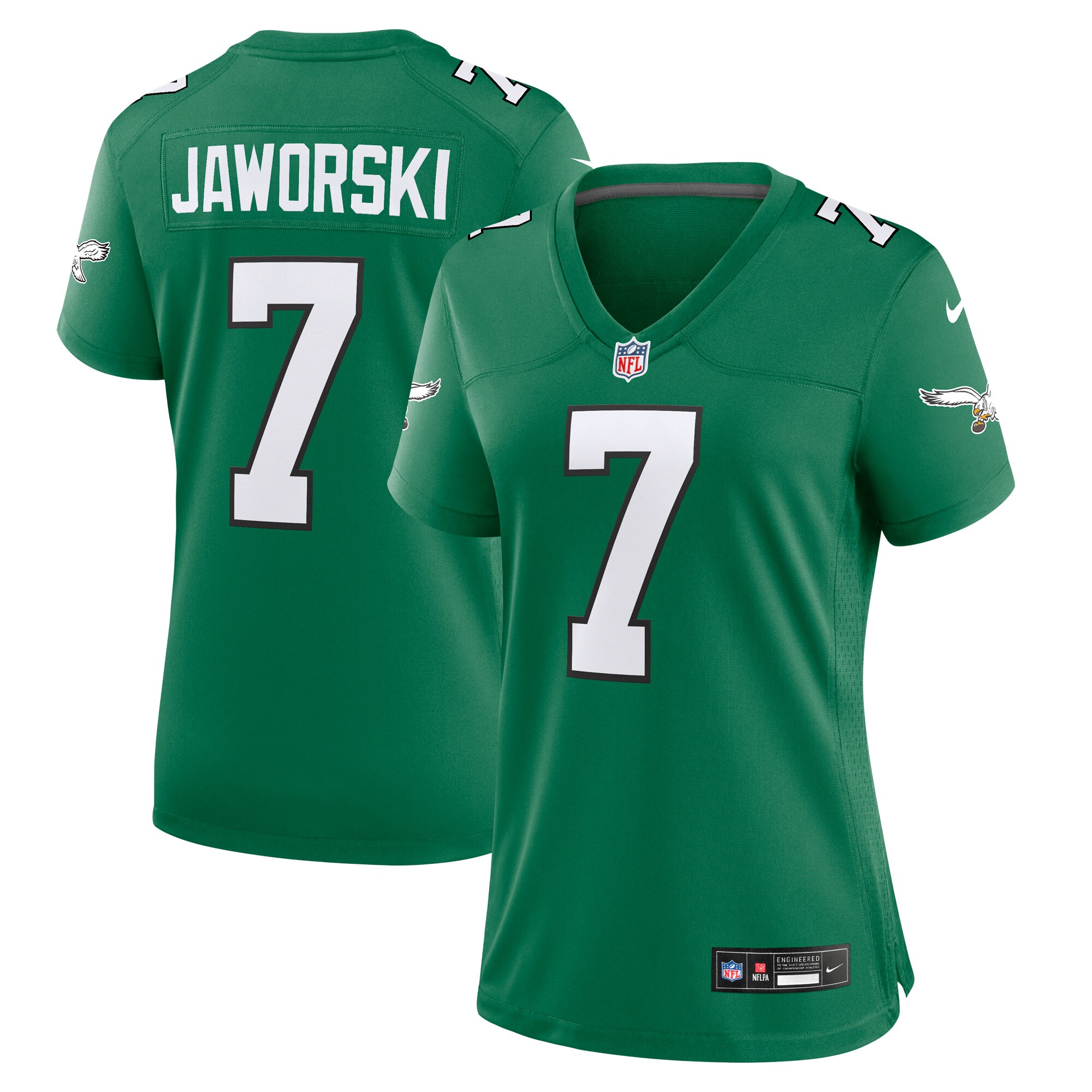 Ron Jaworski Philadelphia Eagles Women's Alternate Game Jersey - Kelly Green