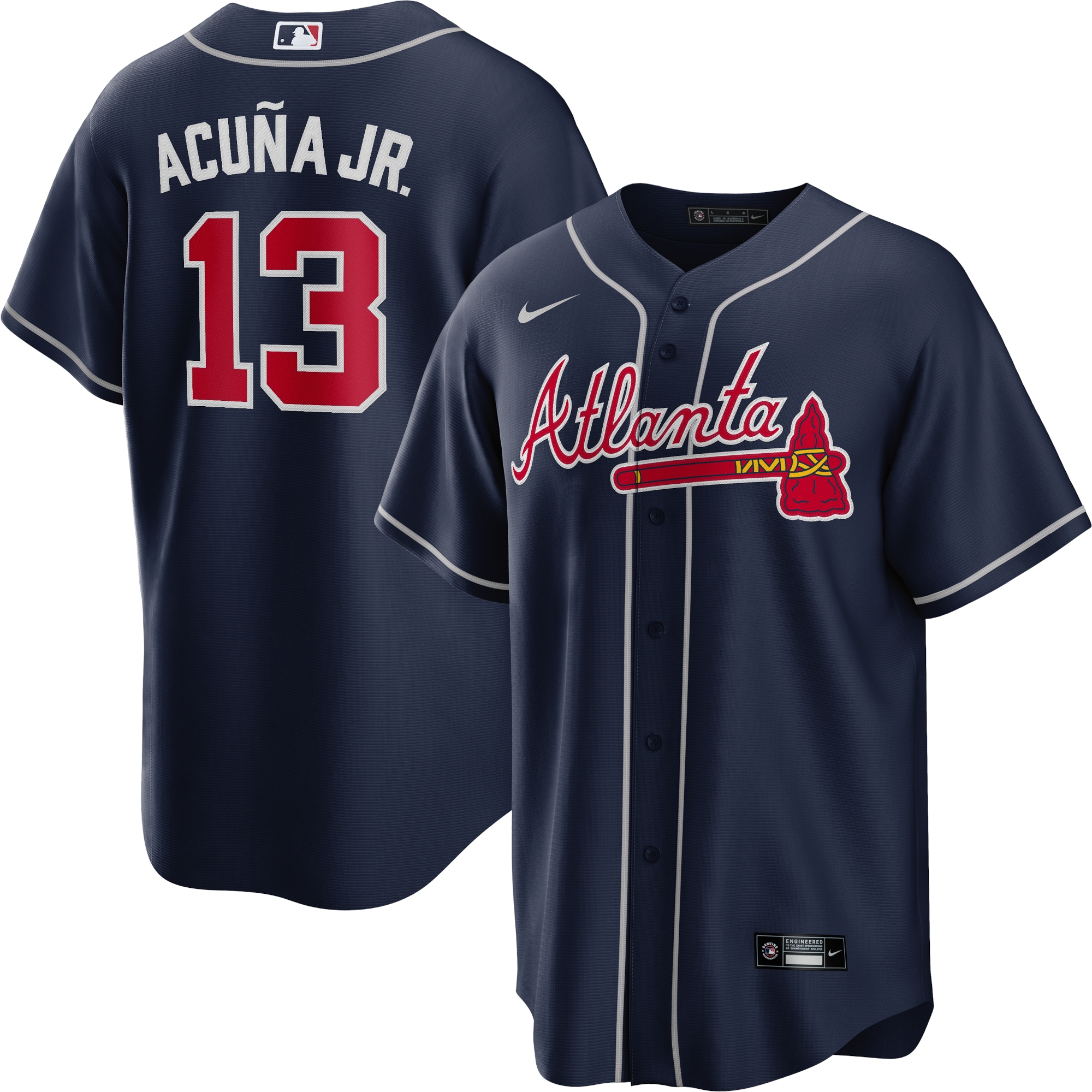 Ronald Acuña Jr. Atlanta Braves Big & Tall Alternate Player Jersey - Navy