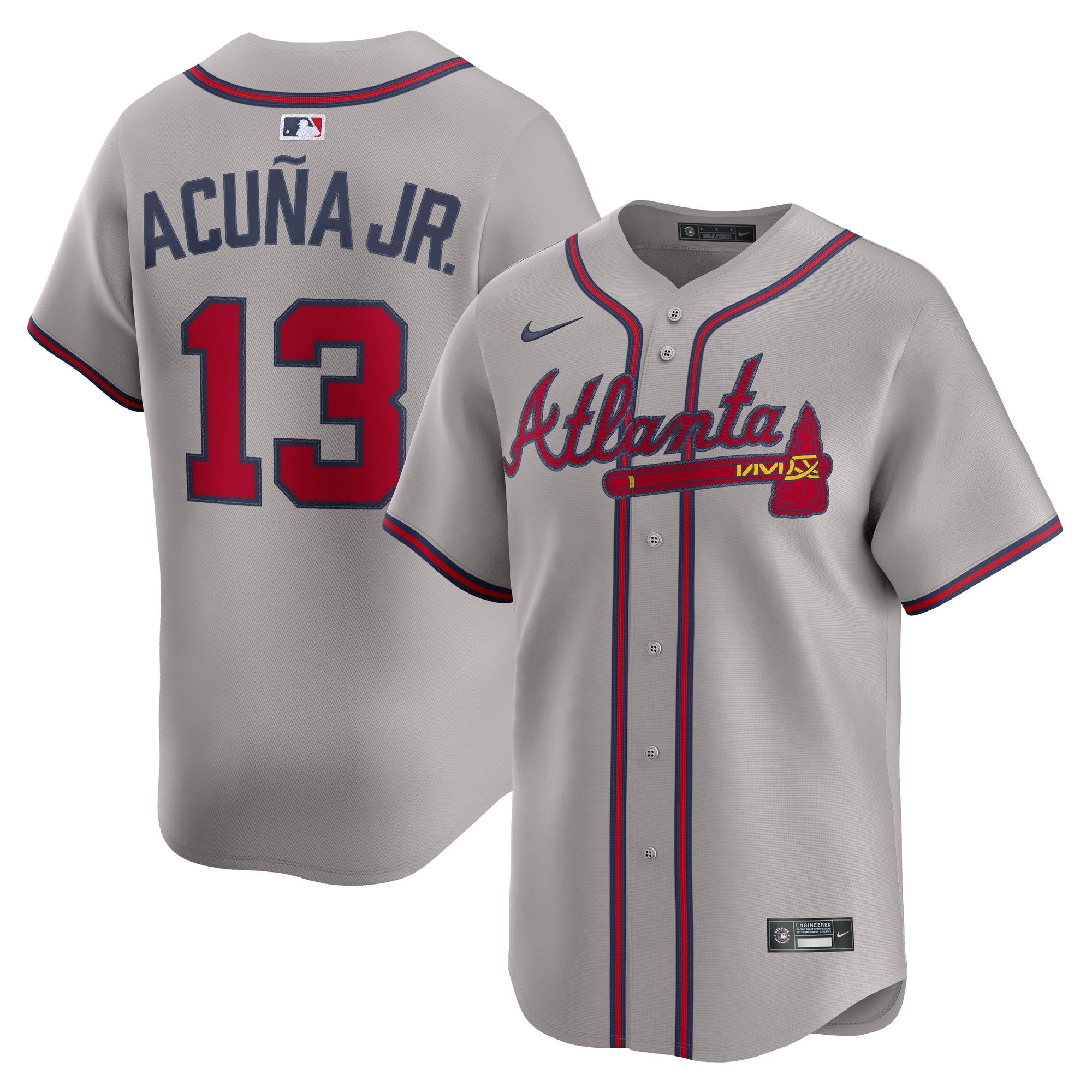 Ronald Acuña Jr. Atlanta Braves Road Limited Player Jersey - Gray