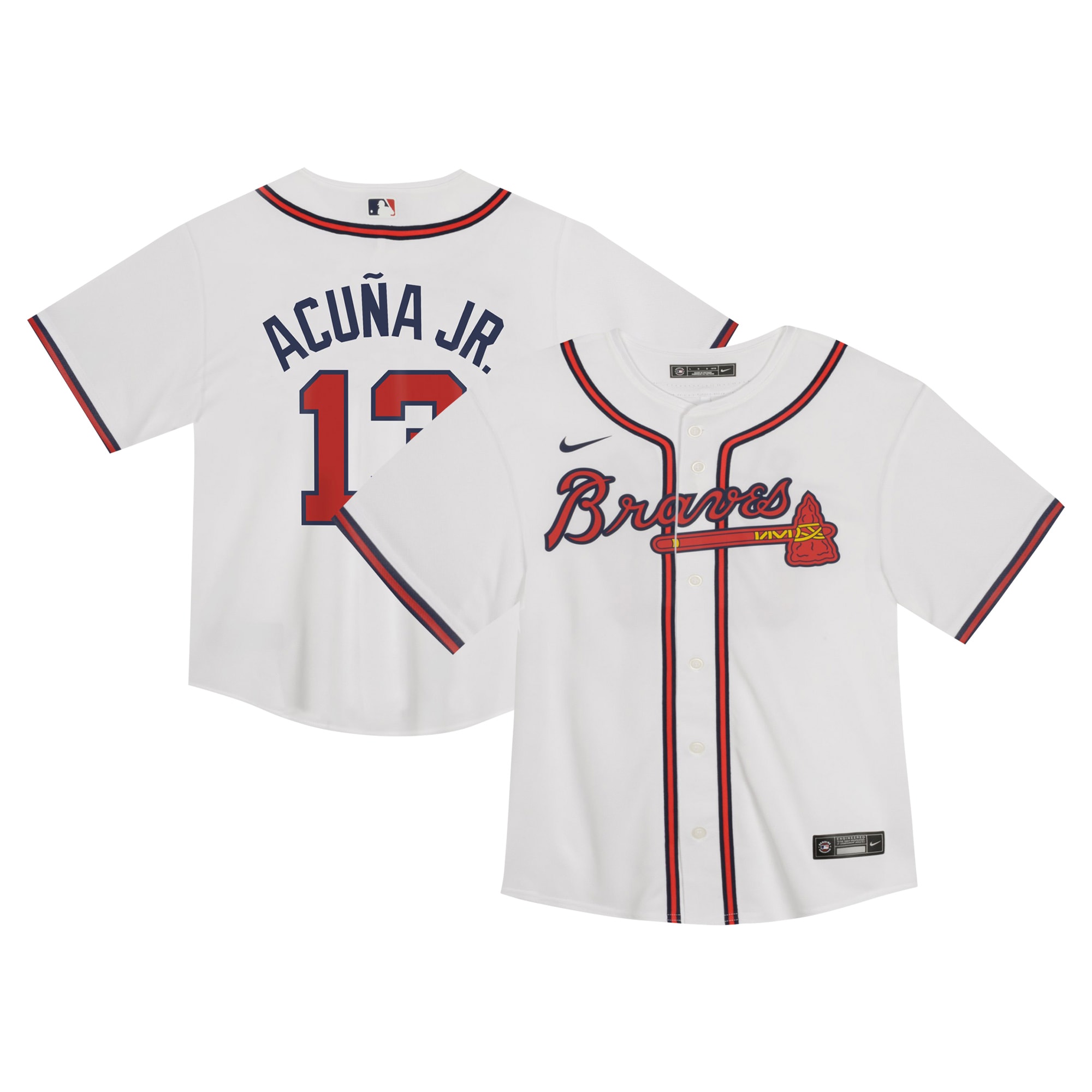 Ronald Acuña Jr. Atlanta Braves Toddler Game Jersey - White