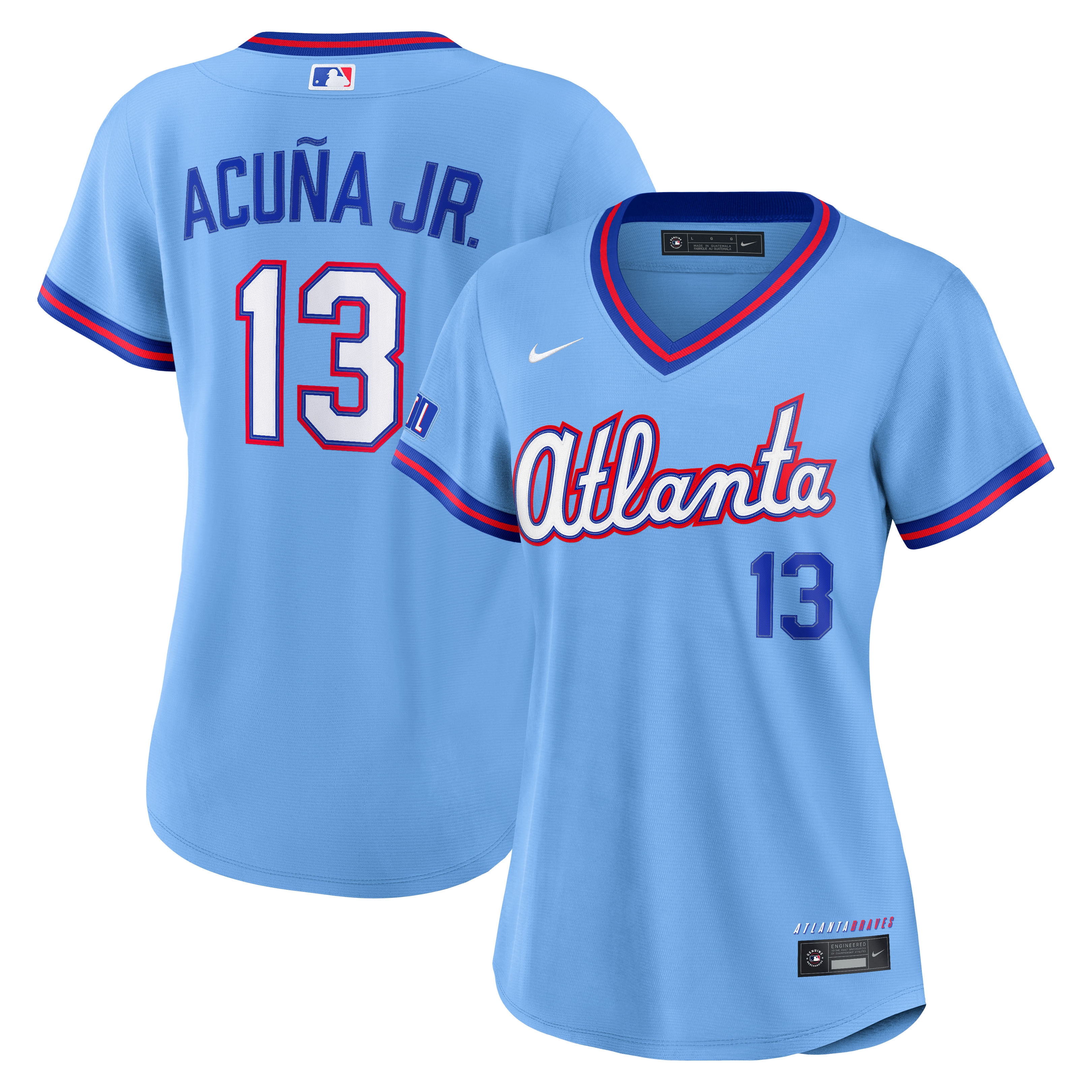 Ronald Acuña Jr. Atlanta Braves Women's 2026 City Connect Stadium Jersey - Powder Blue