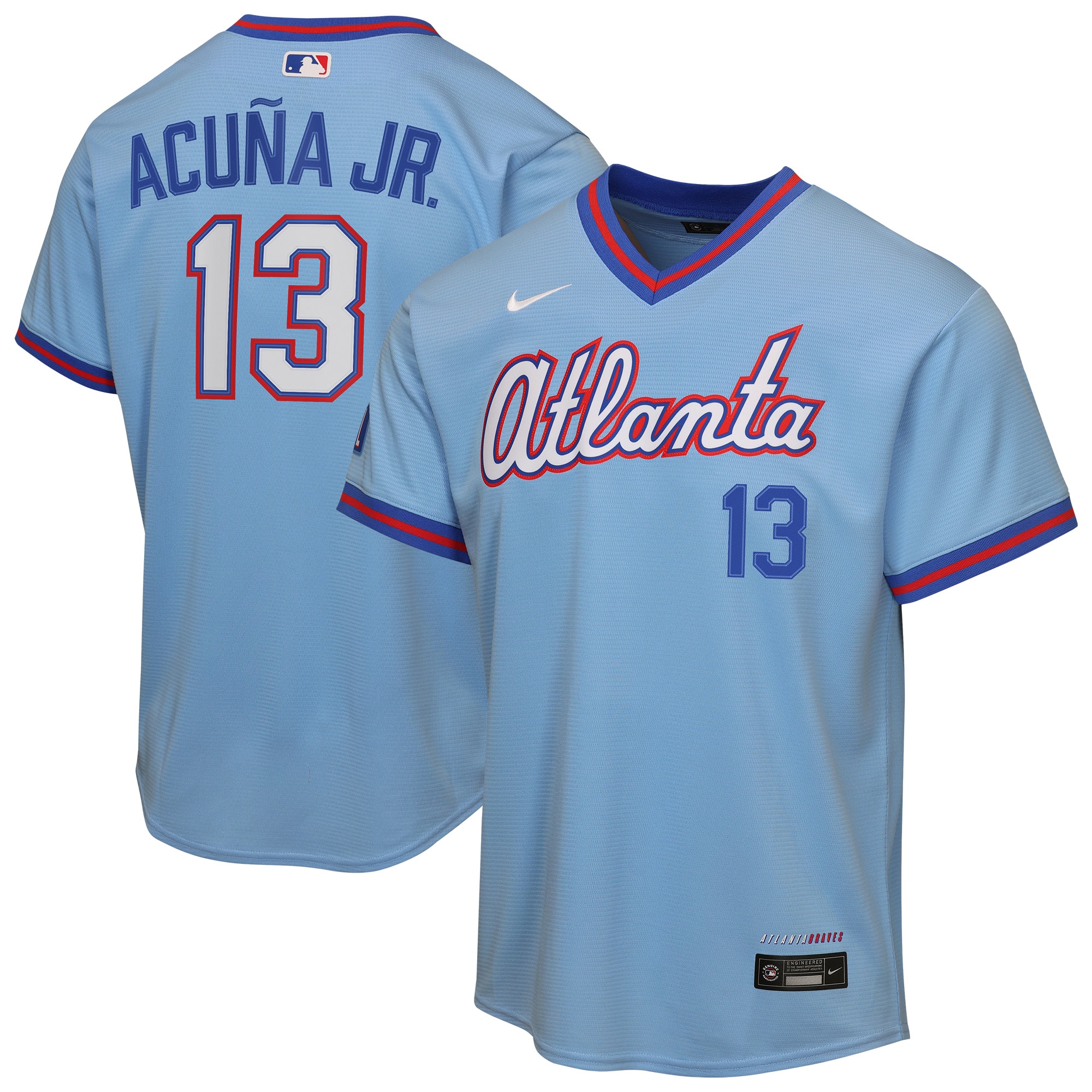 Ronald Acuña Jr. Atlanta Braves Youth 2026 City Connect Stadium Jersey - Powder Blue