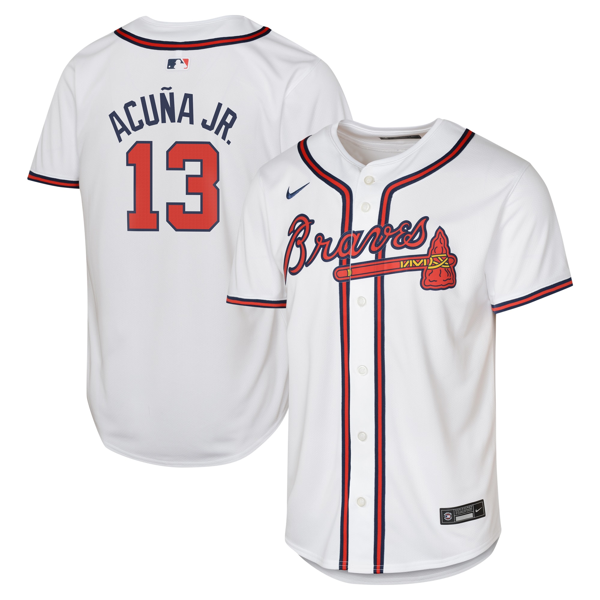 Ronald Acuña Jr. Atlanta Braves Youth Home Limited Player Jersey - White