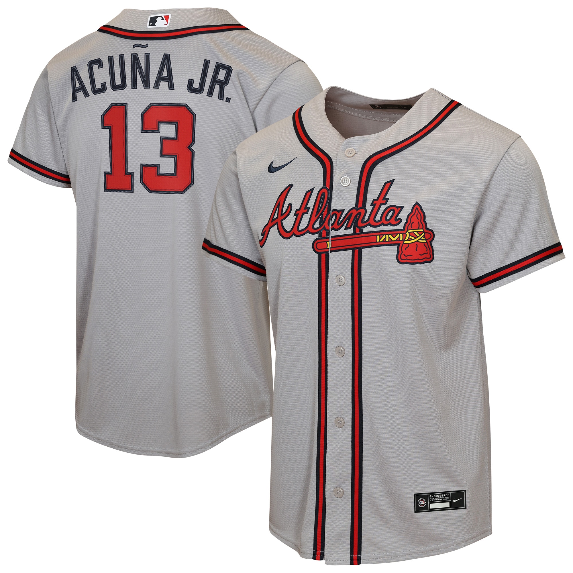 Ronald Acuña Jr. Atlanta Braves Youth Road Jersey