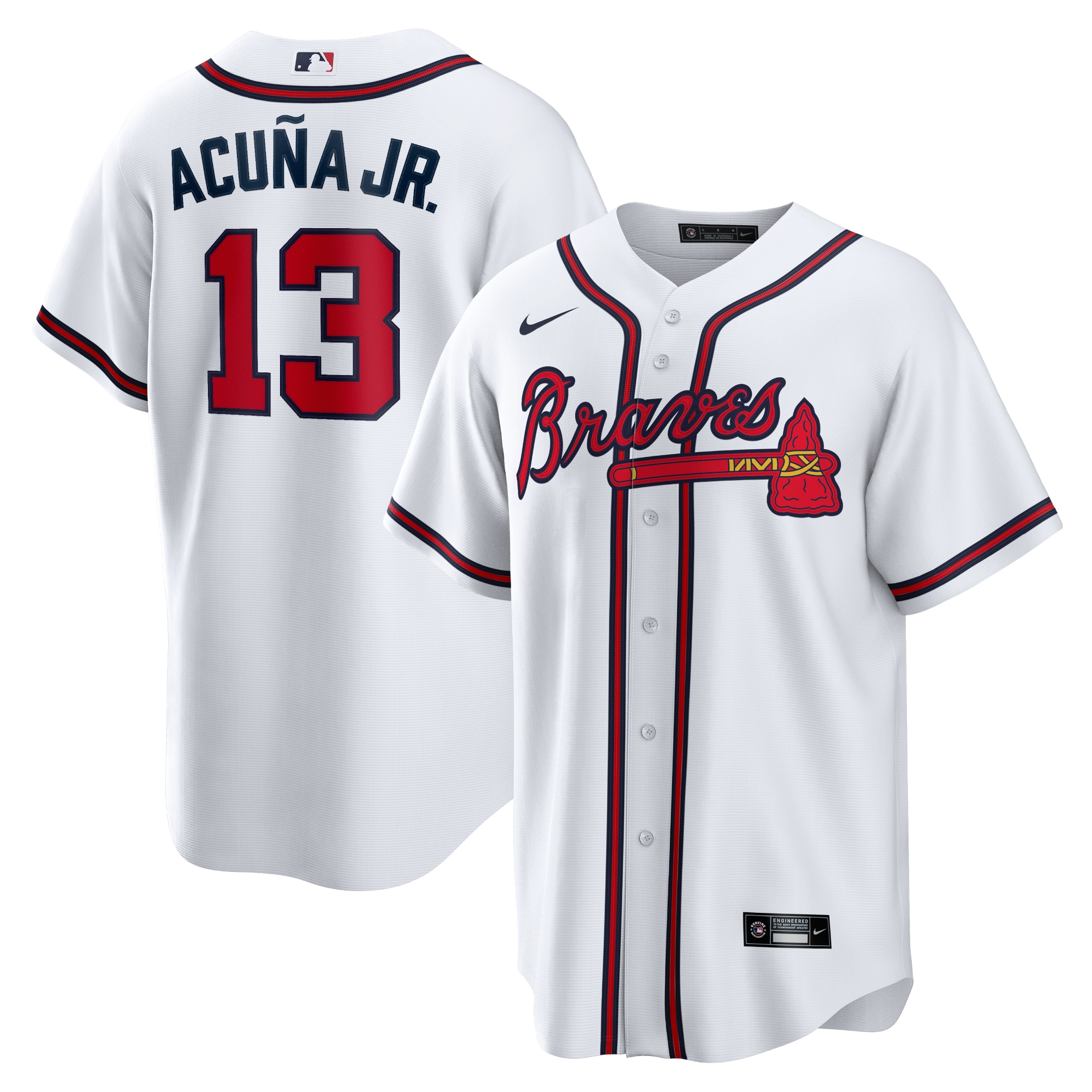 Ronald Acuna Jr. Atlanta Braves Home Player Name Jersey - White