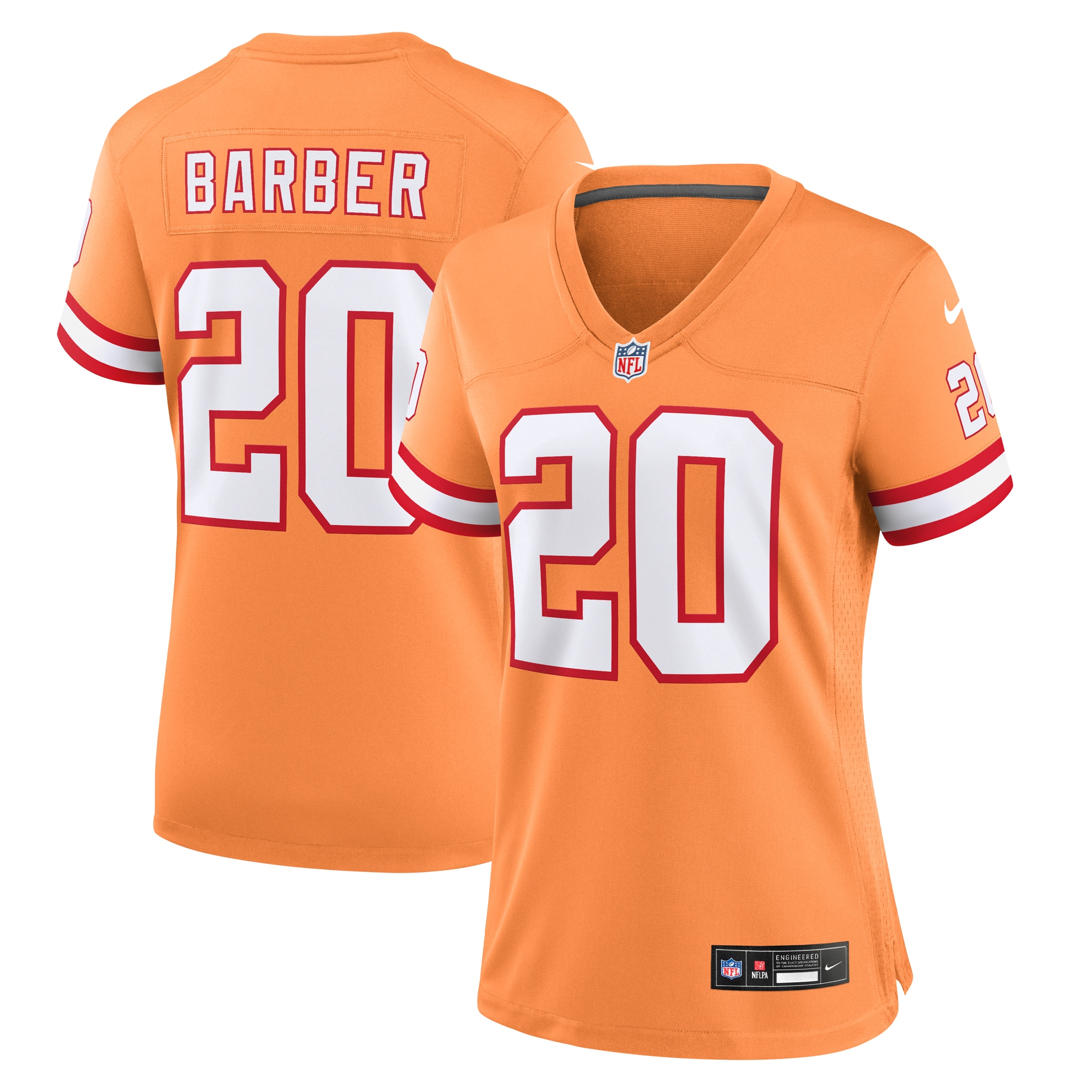 Ronde Barber Tampa Bay Buccaneers Women's Throwback Game Jersey - Orange