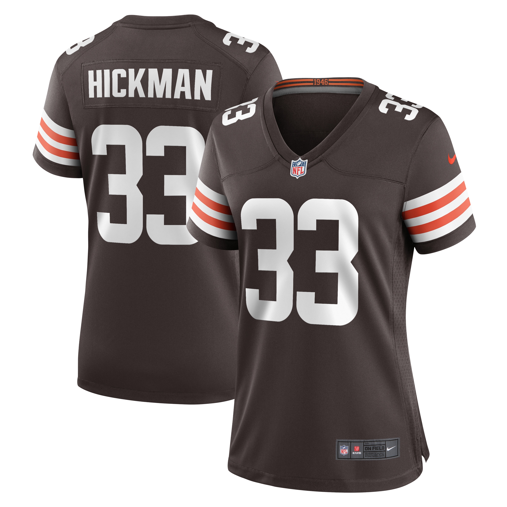 Ronnie Hickman Cleveland Browns Women's Team Game Jersey - Brown