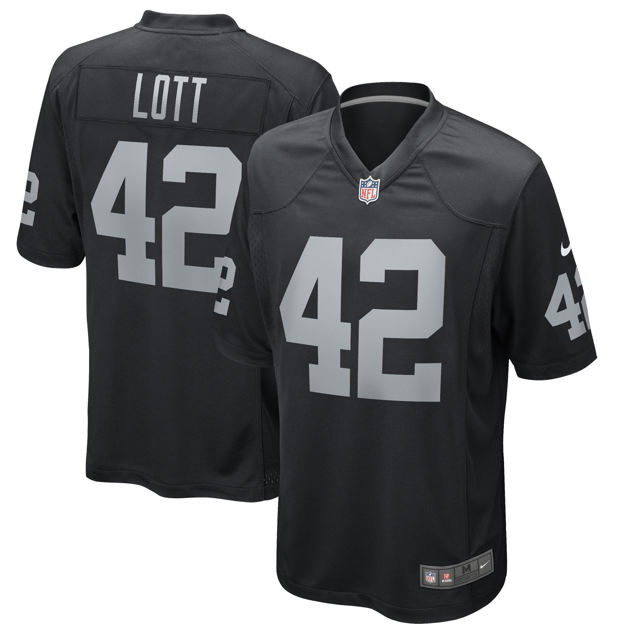 Ronnie Lott Las Vegas Raiders Game Retired Player Jersey - Black