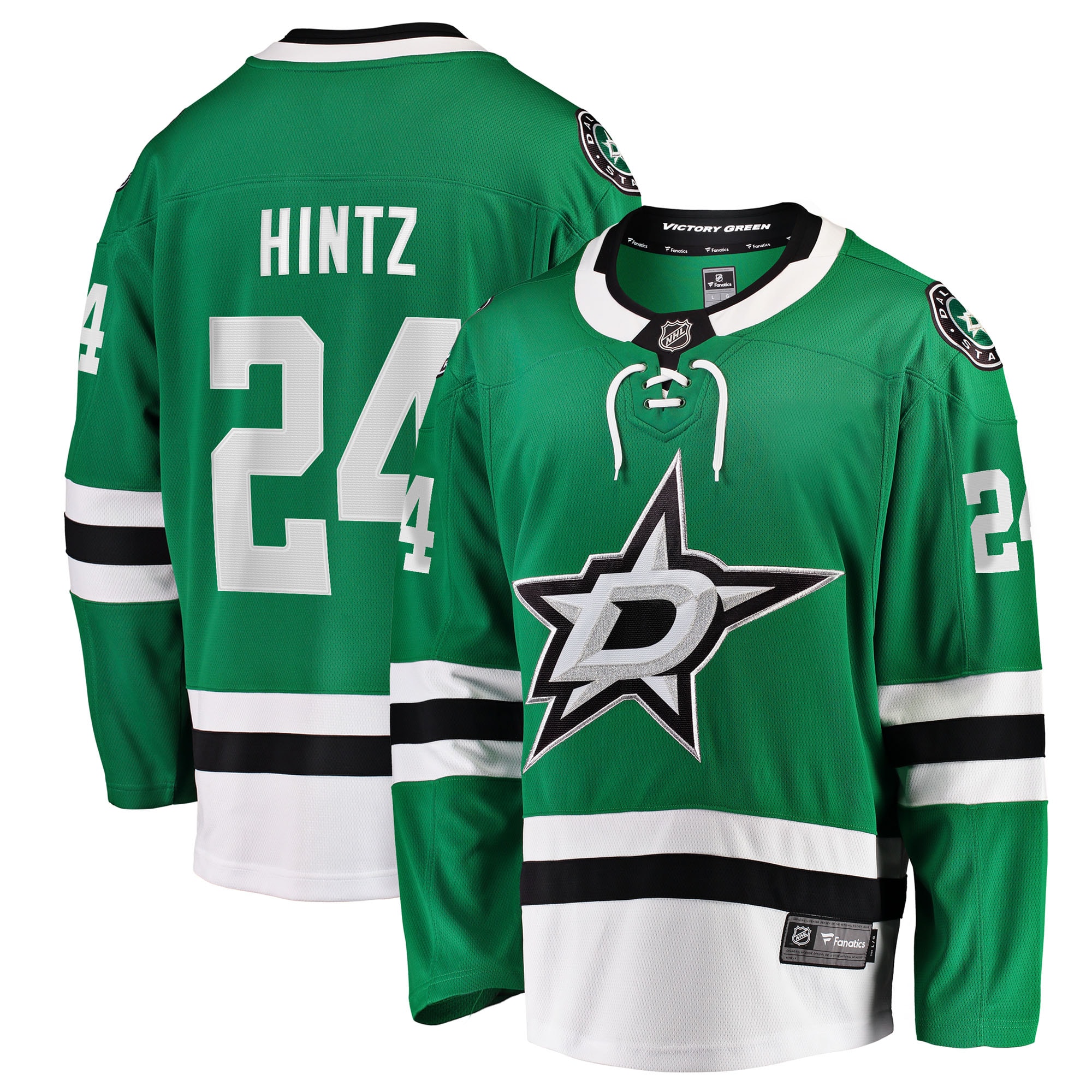 Roope Hintz Dallas Stars Fanatics Home Breakaway Player Jersey - Kelly Green