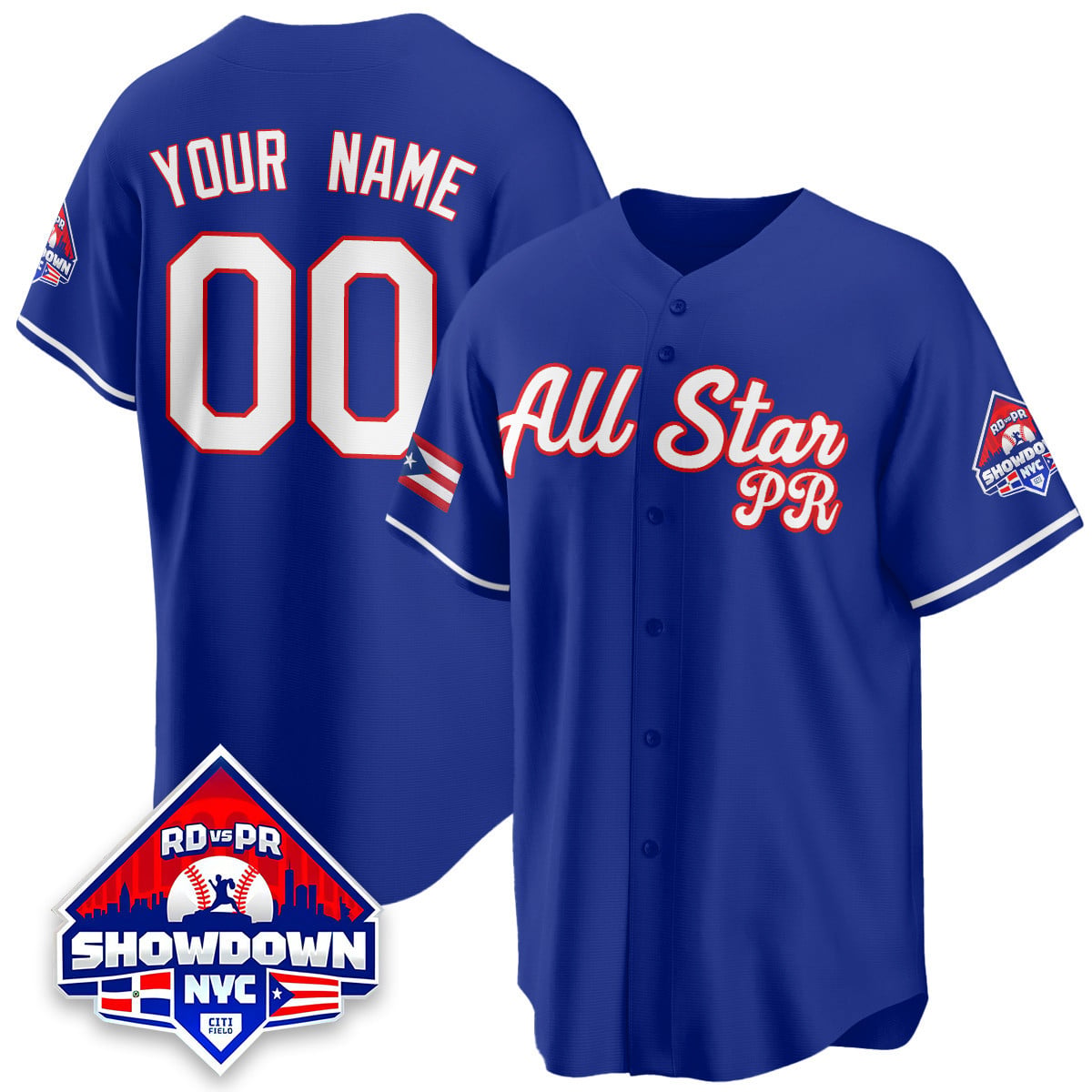 Royal Blue RD vs PR Showdown Jersey - Customizable
