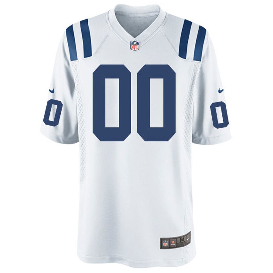 Alternative view of royal Nike Colts White Custom Jersey - Nike Colts White Custom Jersey