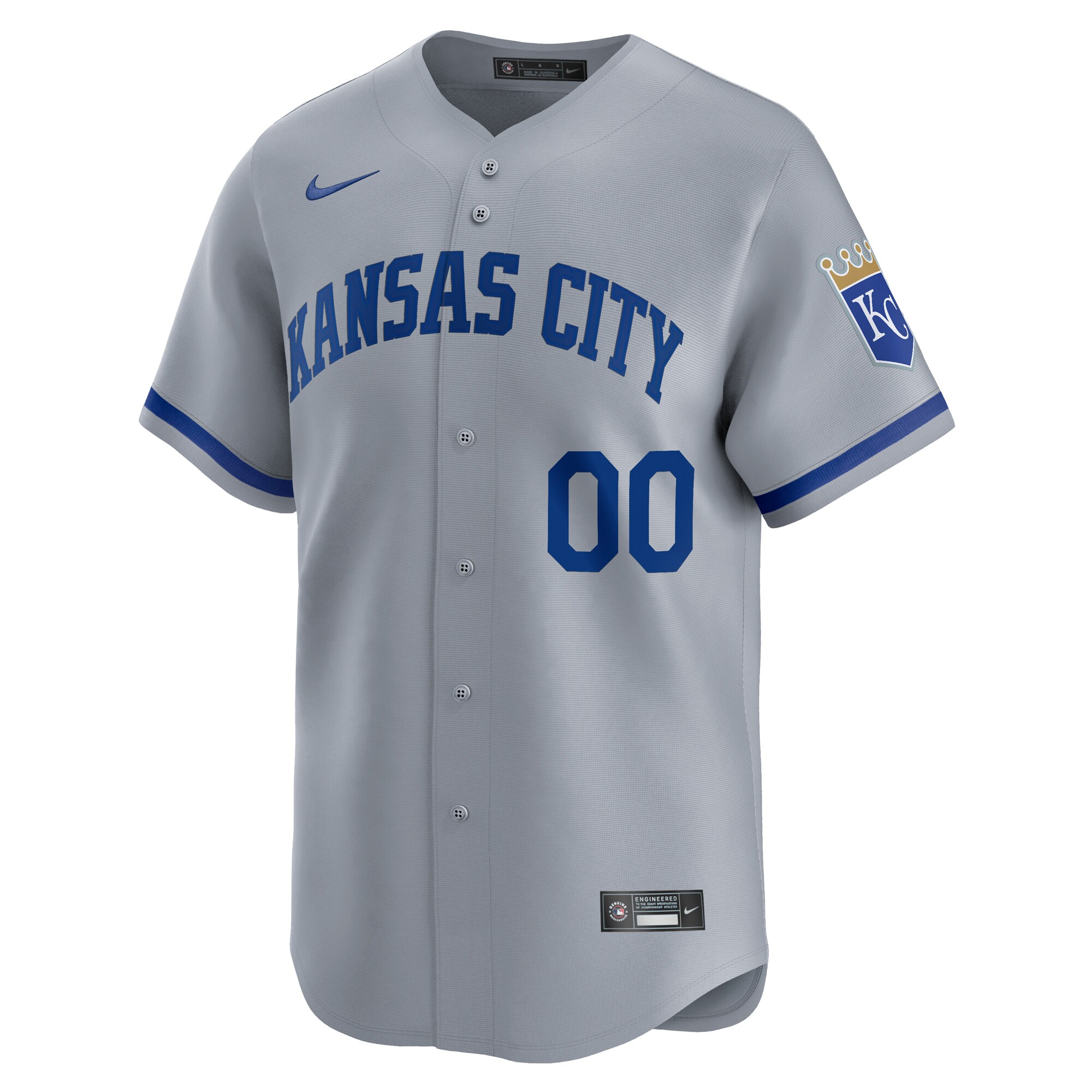 Alternative view of Royals Custom Gray Jersey - Nike - MLB Authentic Collection