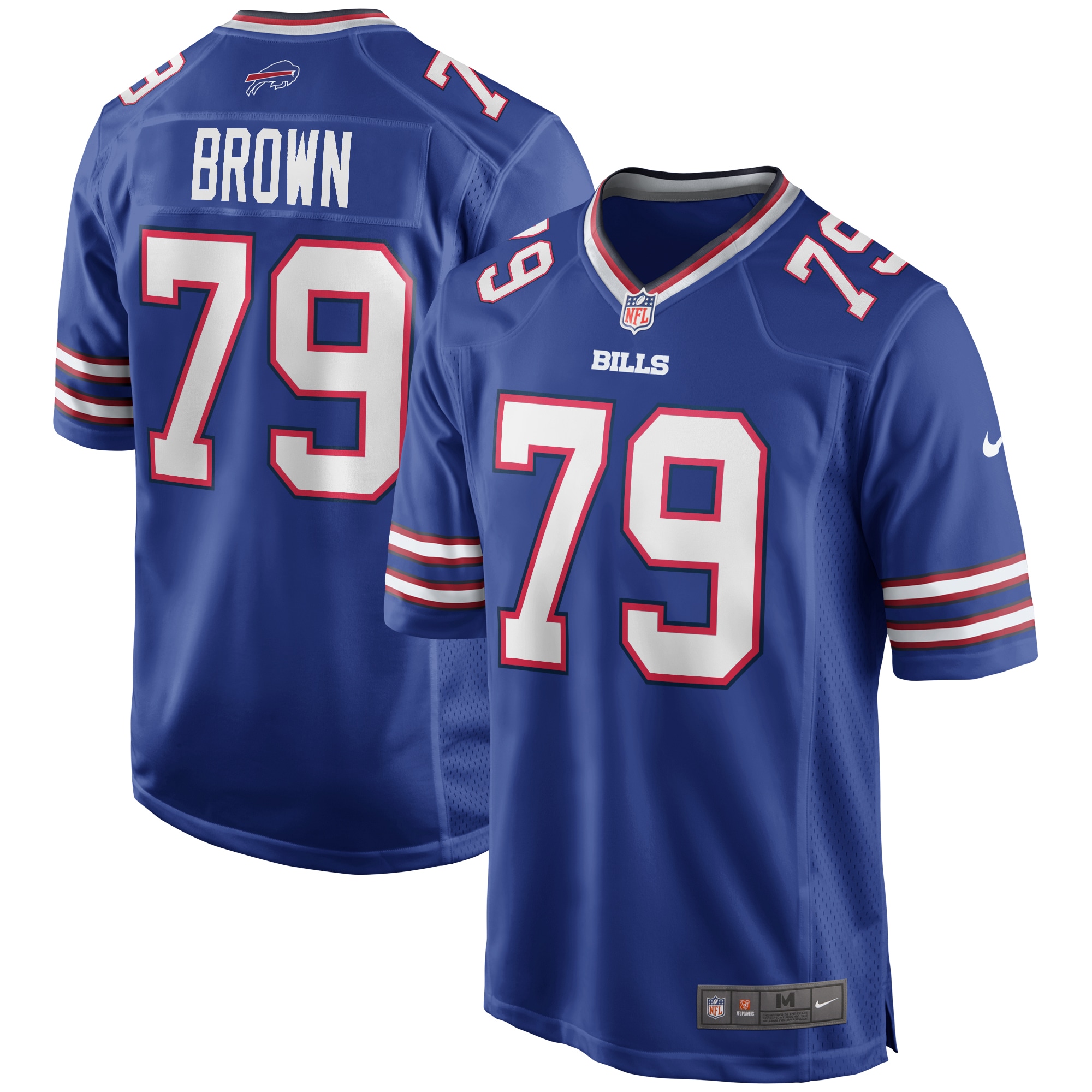 Ruben Brown Buffalo Bills Game Retired Player Jersey - Royal