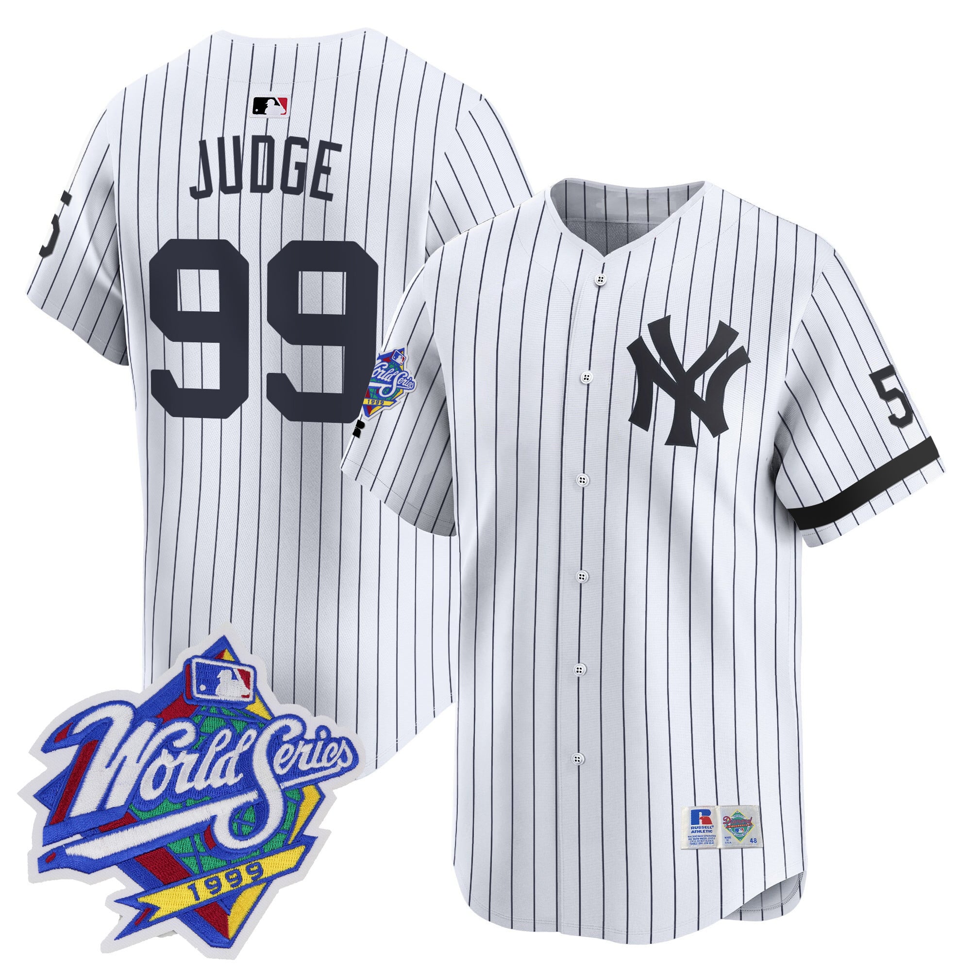 Alternative view of Russell DiMaggio Yankees 1999 Jersey - Pinstripe Replica