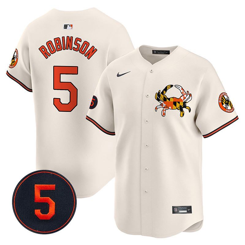 Alternative view of Rutschman Orioles Cream Jersey - Nike - Crab Patch Edition
