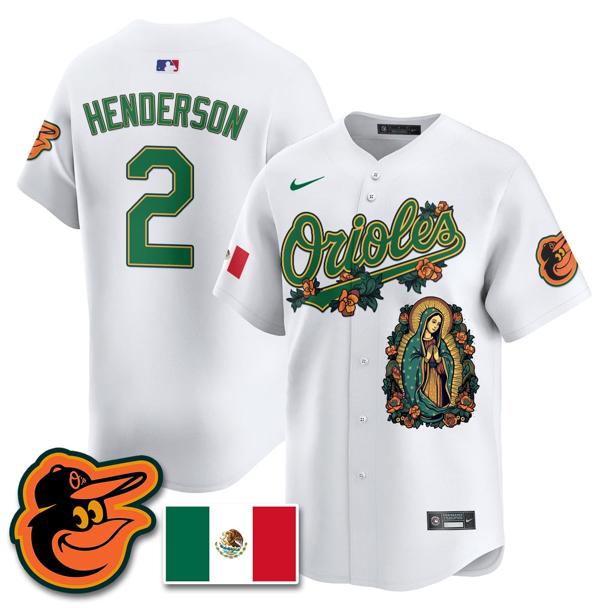 Alternative view of Rutschman Orioles Mexican Jersey - Nike Rutschman Orioles Jersey