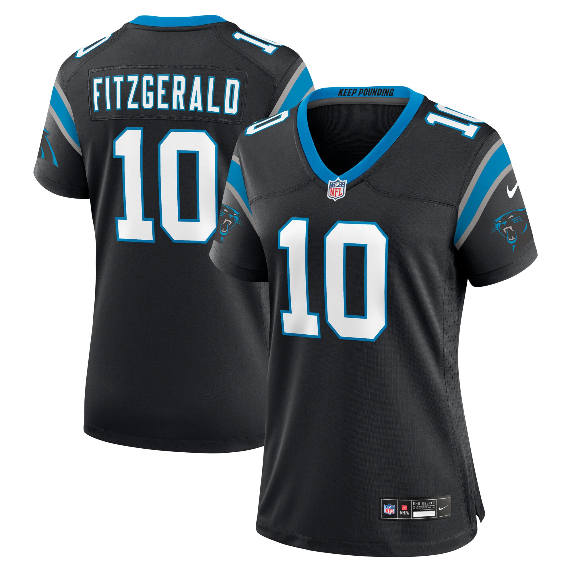 Ryan Fitzgerald Carolina Panthers Women's Team Game Jersey - Black