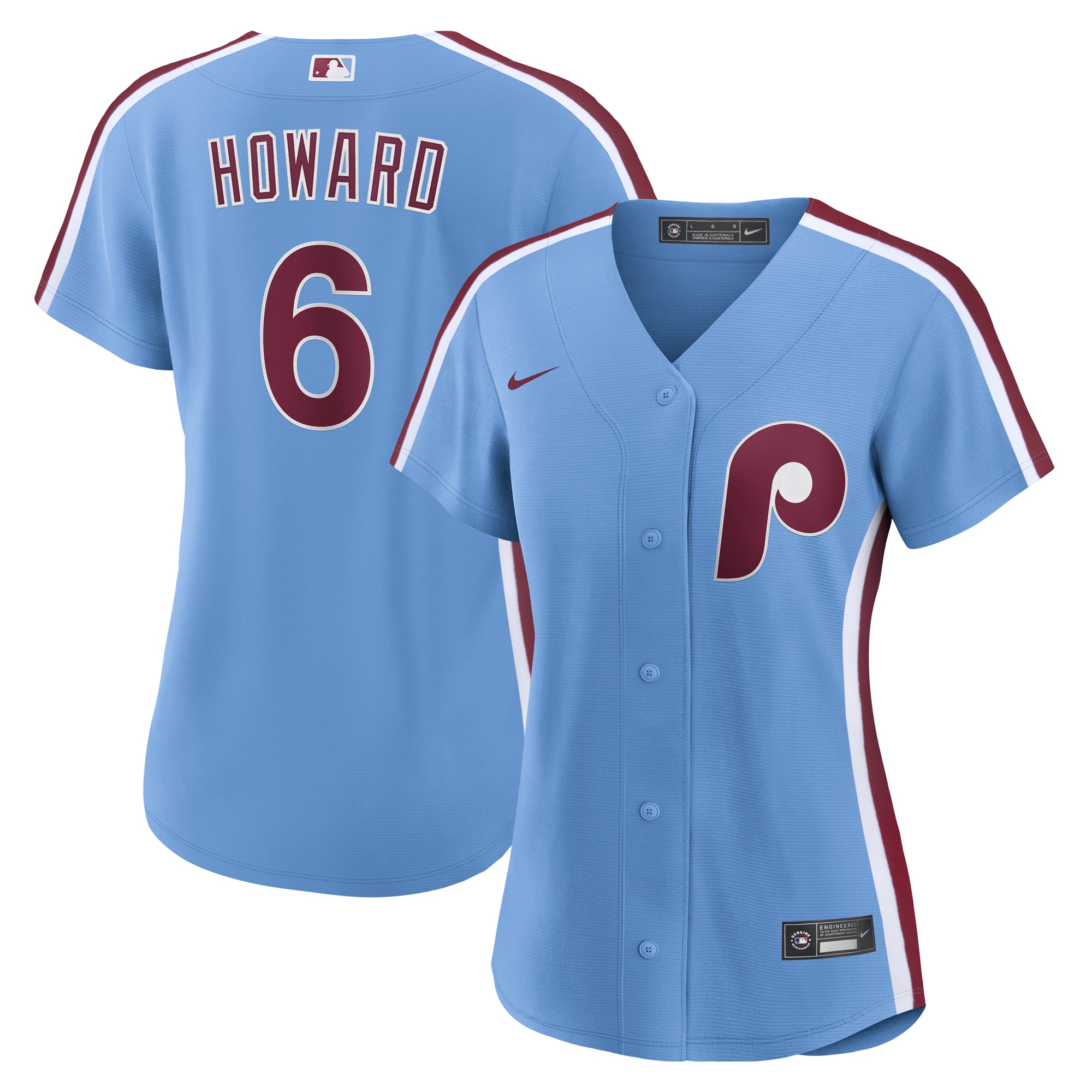 Ryan Howard Philadelphia Phillies Women's Jersey - Light Blue