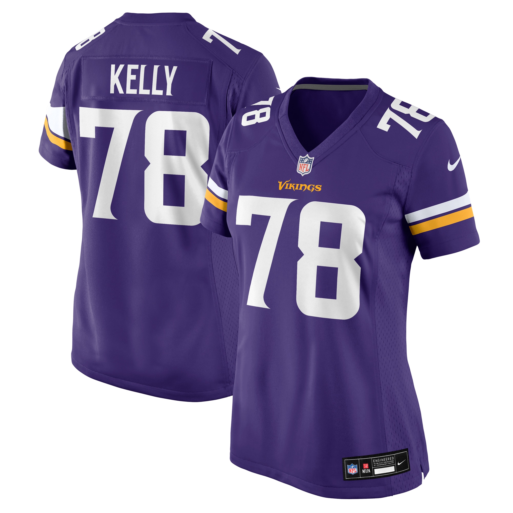 Ryan Kelly Minnesota Vikings Women's Team Game Jersey - Purple
