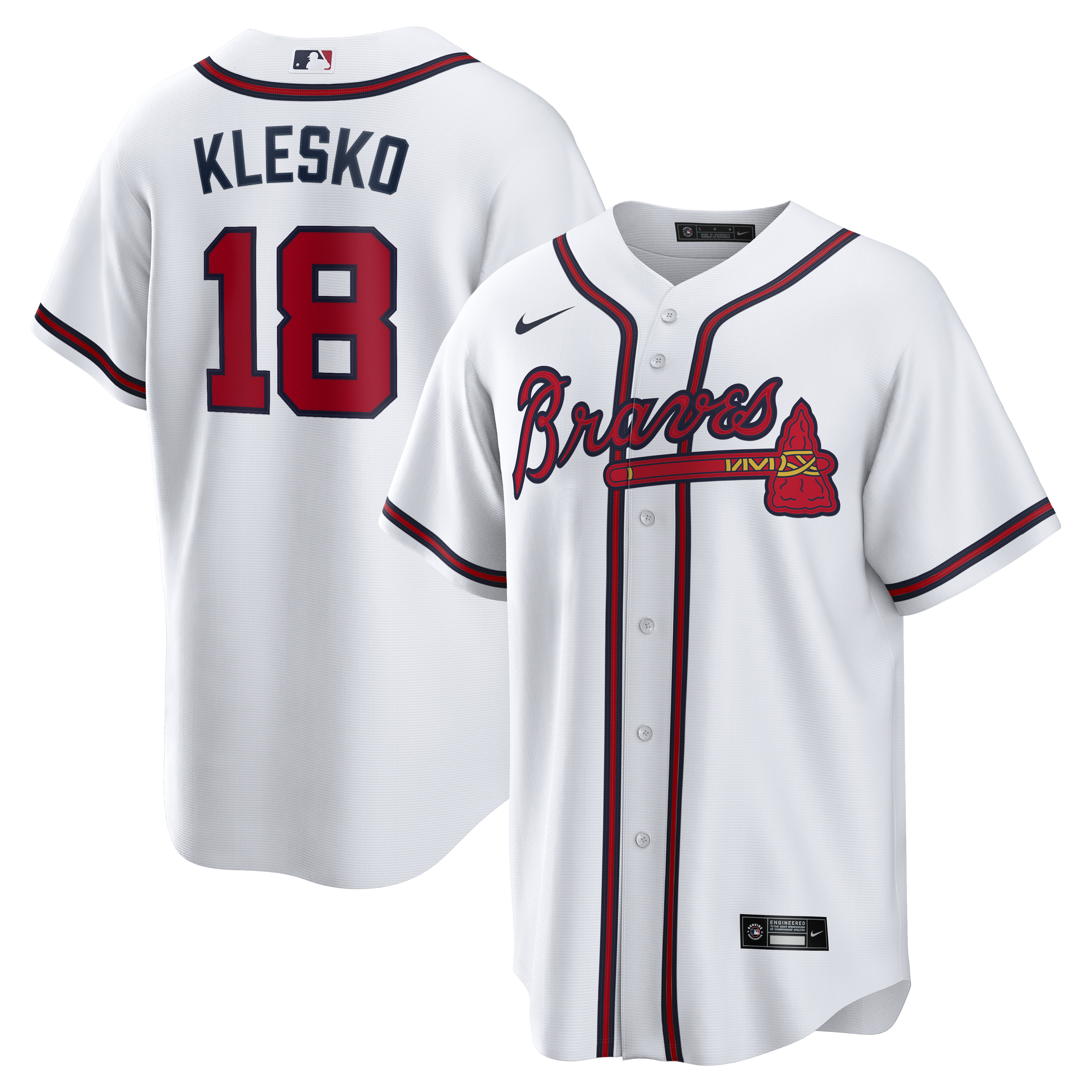 Ryan Klesko Atlanta Braves Home Retired Player Jersey - White