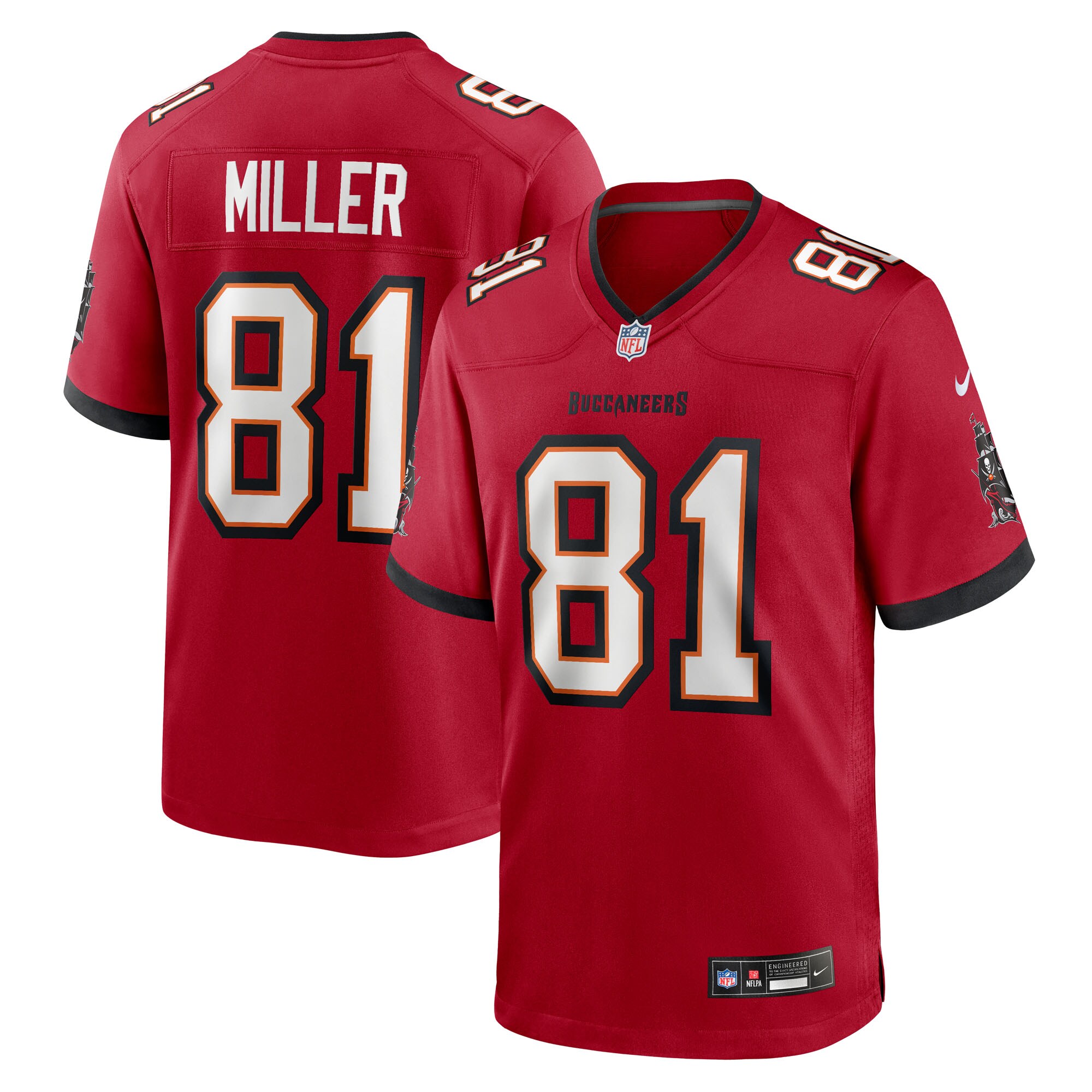 Ryan Miller Tampa Bay Buccaneers Team Game Jersey - Red