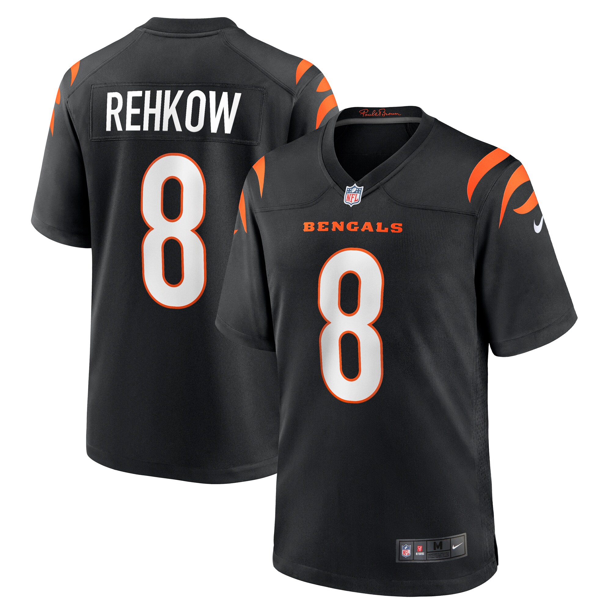 Ryan Rehkow Cincinnati Bengals Game Jersey - Black