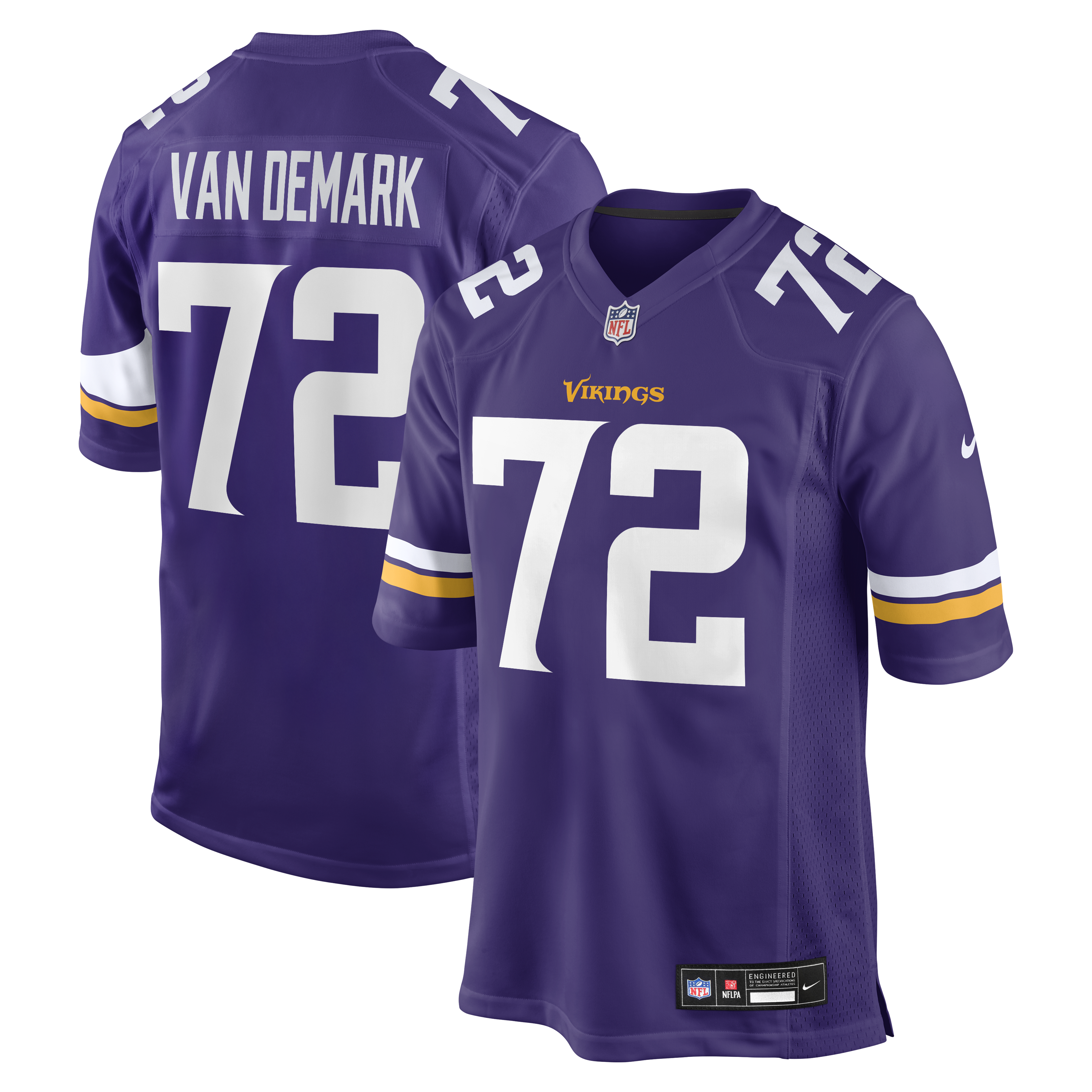 Ryan Van Demark Minnesota Vikings Team Game Jersey - Purple