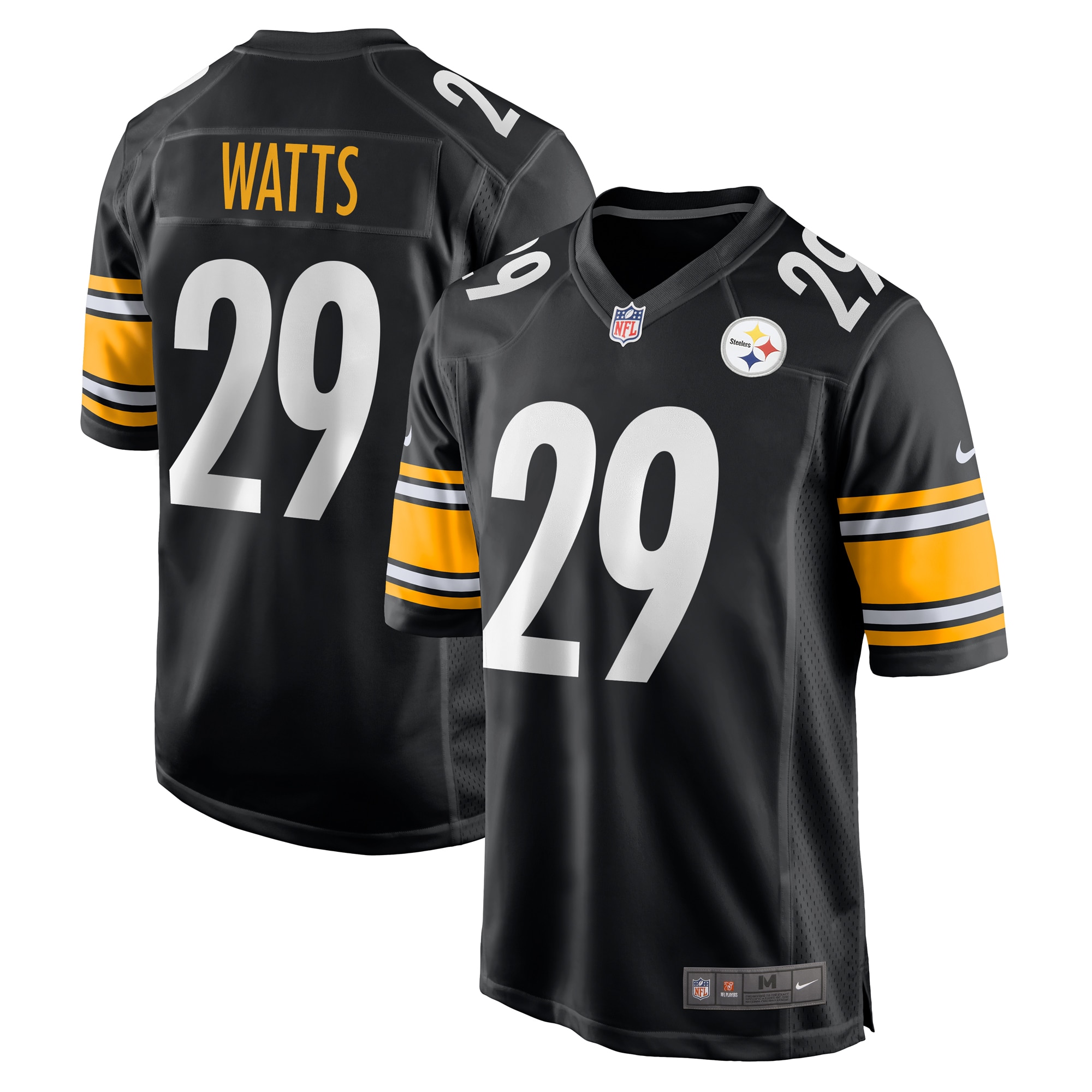 Ryan Watts Pittsburgh Steelers Game Jersey - Black